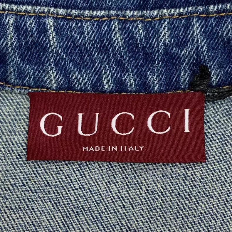 Gucci Gucci Blue washed logo letter print cotton lapel single-br Size US XS / EU 42 / 0 - 6 Thumbnail