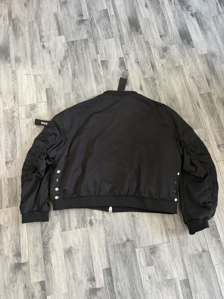 Rta RtA Black Women's Bomber Jacket with Silver Hardware NWT Size XXL / US 16-18 / IT 52-54 - 11 Thumbnail