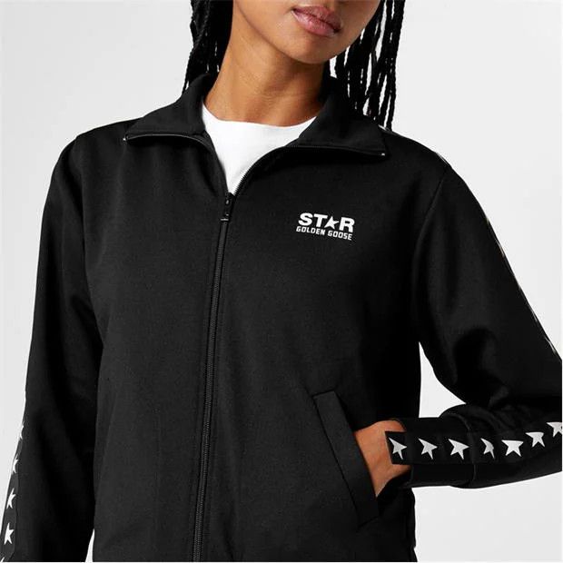 Golden Goose o1g2r1mq1024 Track Jacket in Black & White Size M / US 6-8 / IT 42-44 - 4 Thumbnail