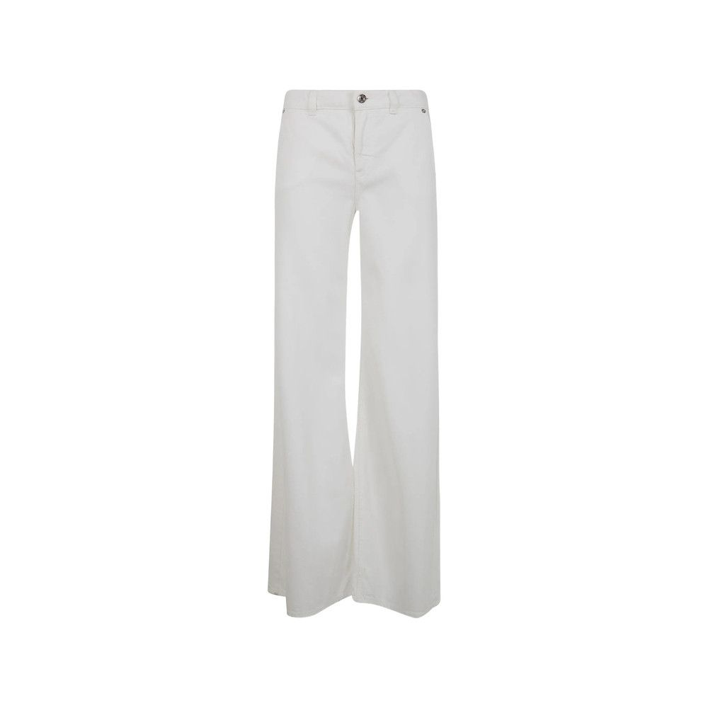 Blumarine Blumarine WHITE Denim - Flared Jeans Size 27" / US 4 / IT 40 - 1 Thumbnail