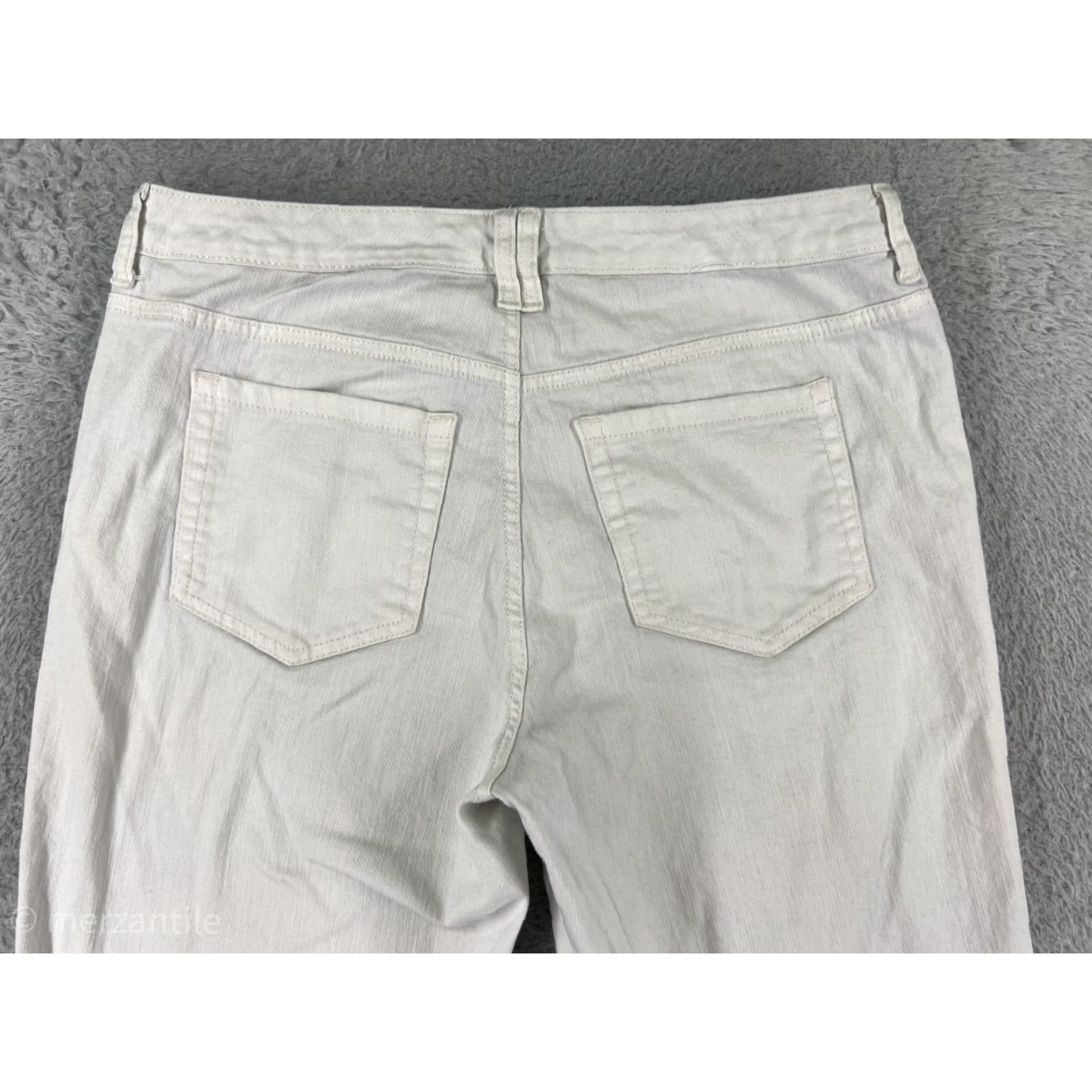 Style & Co Style & Co White Denim Capri Pants Womens 31 Regular Cotton Blend Stretch Pockets Floral 21.5in Inseam 31 Waist Casual Workwear Womens Size 24" / US 00 / IT 34 - 3 Thumbnail