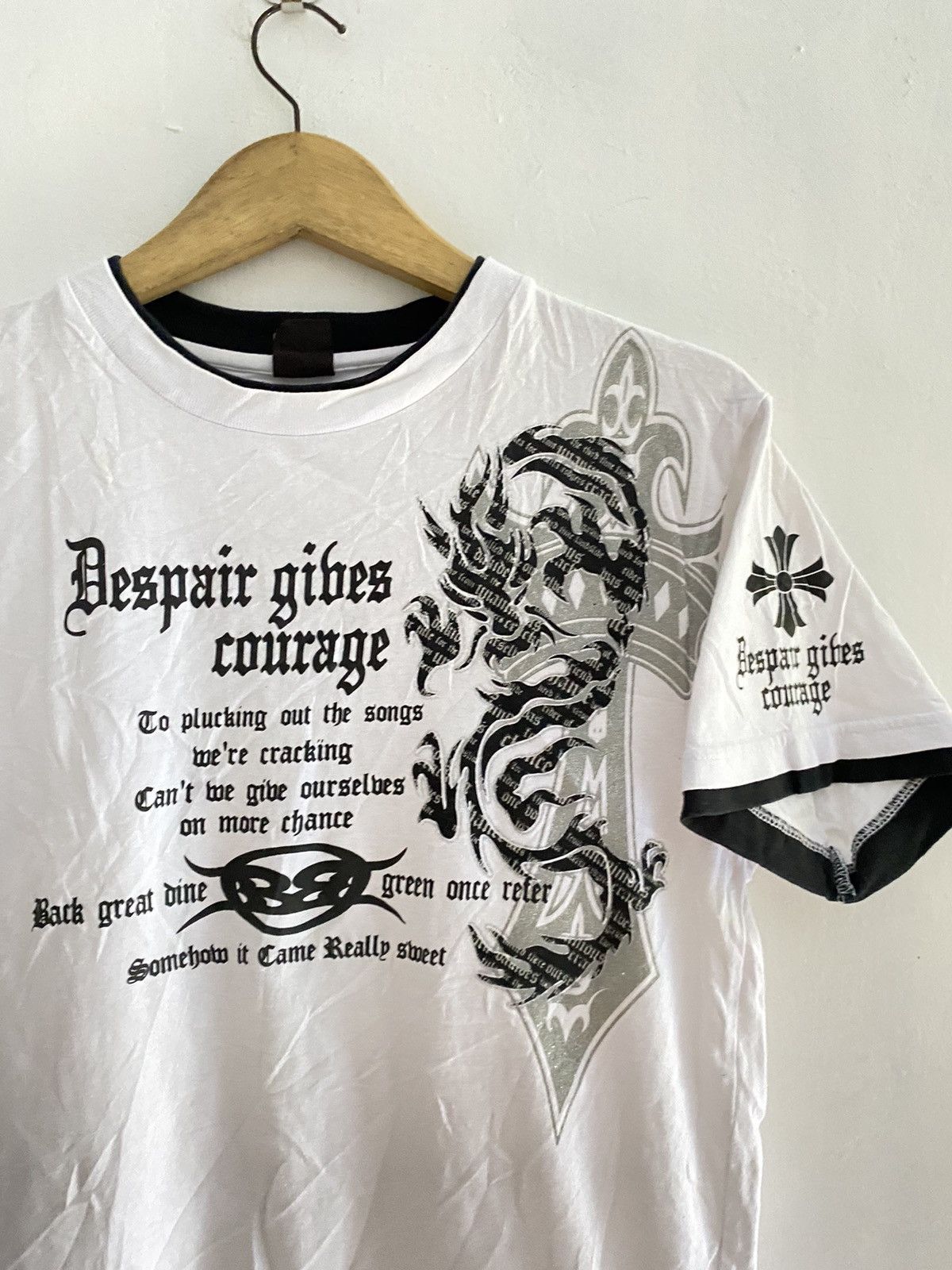 If Six Was Nine × Japanese Brand × Le Grande Bleu (L.G.B.) Vintage Beaumere Dragon Poem double layer tshirt Size US M / EU 48-50 / 2 - 4 Thumbnail