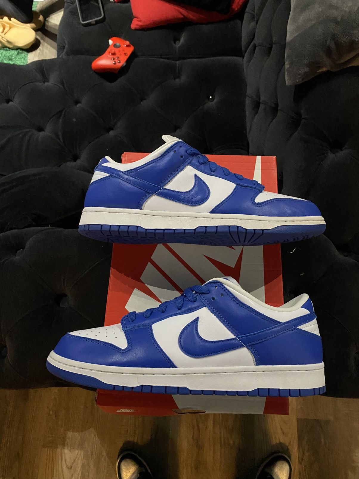 Nike Nike Dunk Low Retro Kentucky CU1726-100 Blue Men Sz 12 Used Size US 12 / EU 45 - 1 Thumbnail
