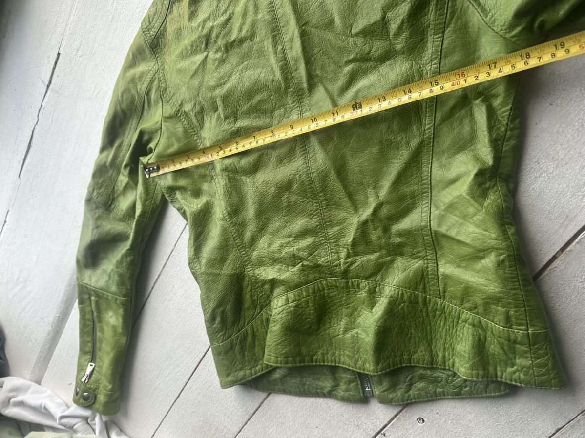 Other 🚨Y2K RICK OWENS TYPE DIRTY SLIM FIT ZIP LEATHER JACKET Size M / US 6-8 / IT 42-44 - 19 Thumbnail