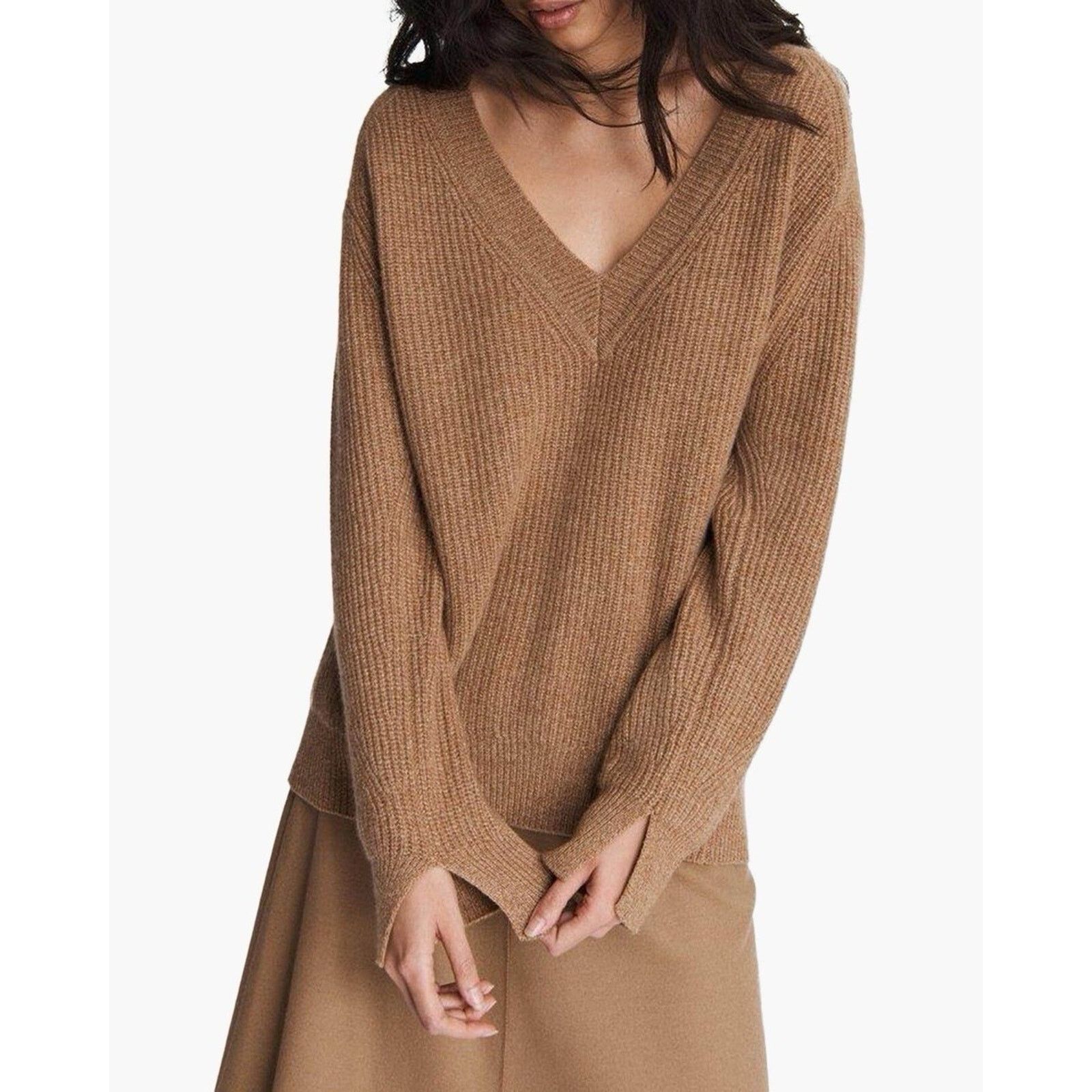 Rag & Bone Rag & Bone Brown Pierce Cashmere V-Neck Sweater Camel Small Size S / US 4 / IT 40 - 1 Thumbnail