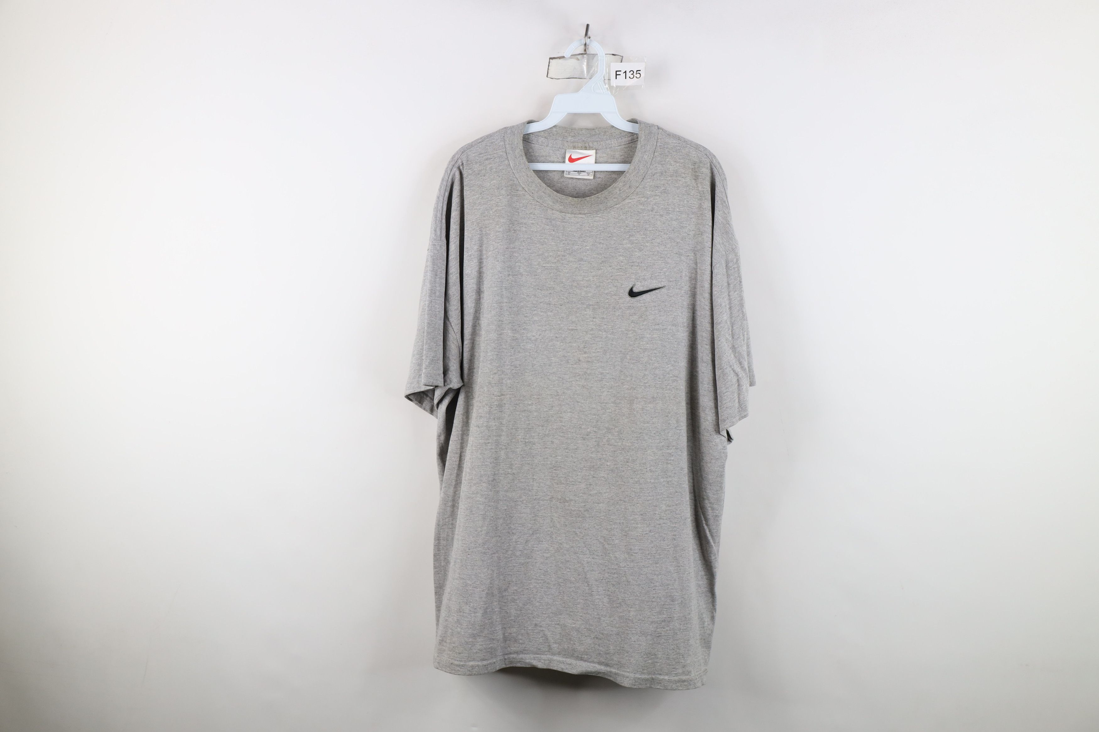 Nike Vintage 90s Nike Scott Mini Swoosh T-Shirt Heather Gray Size US XL / EU 56 / 4 - 1 Thumbnail