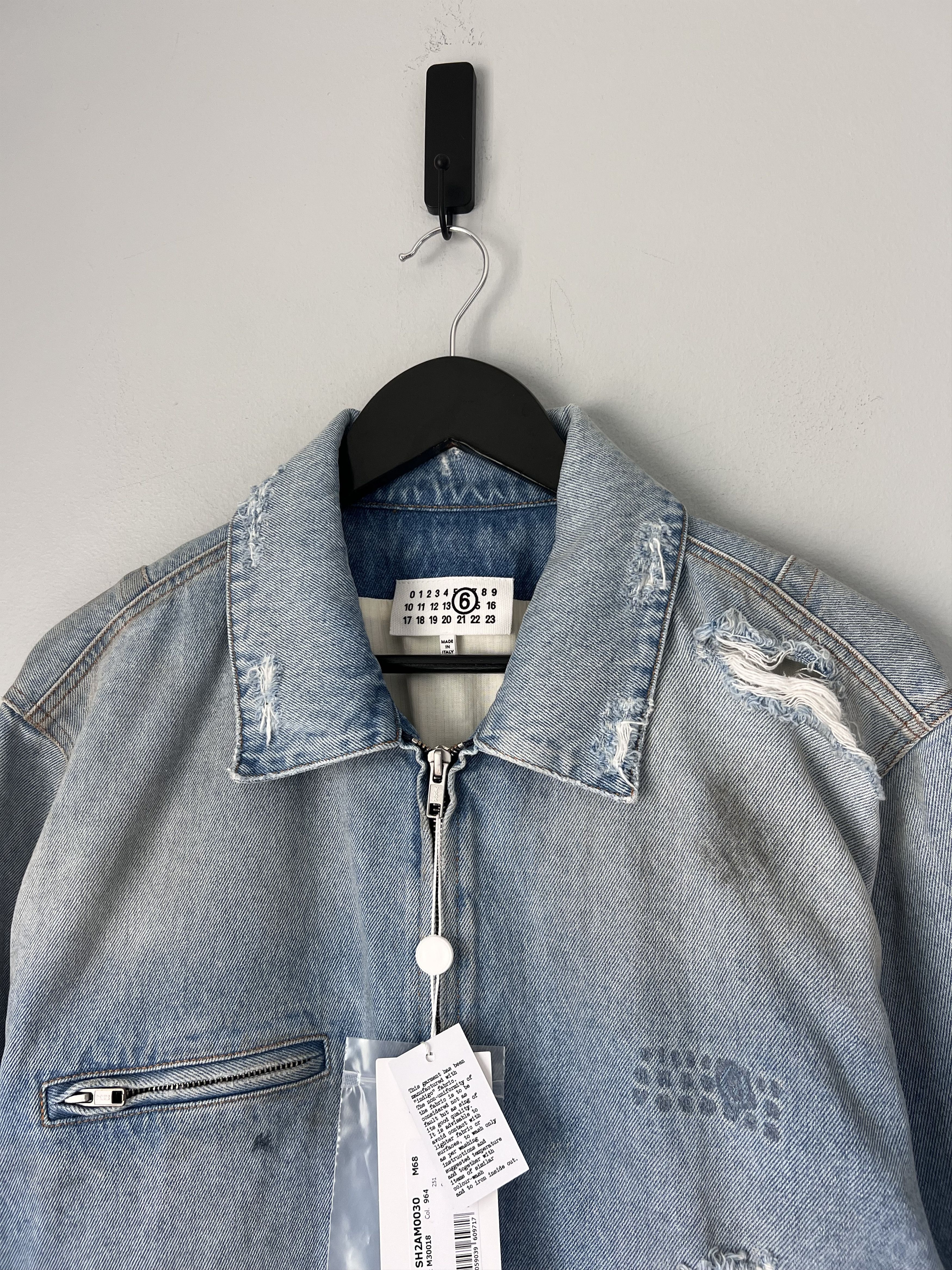 Maison Margiela MM6 Maison Margiela Distressed Denim Chore Jacket Size US M / EU 48-50 / 2 - 2 Thumbnail