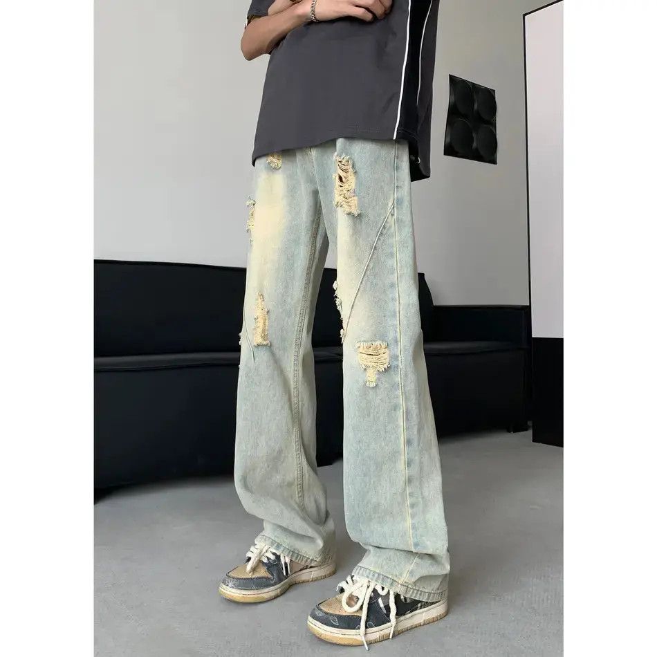 Japanese Brand Retro loose wide leg slightly flared jeans Size US 32 / EU 48 - 1 Thumbnail