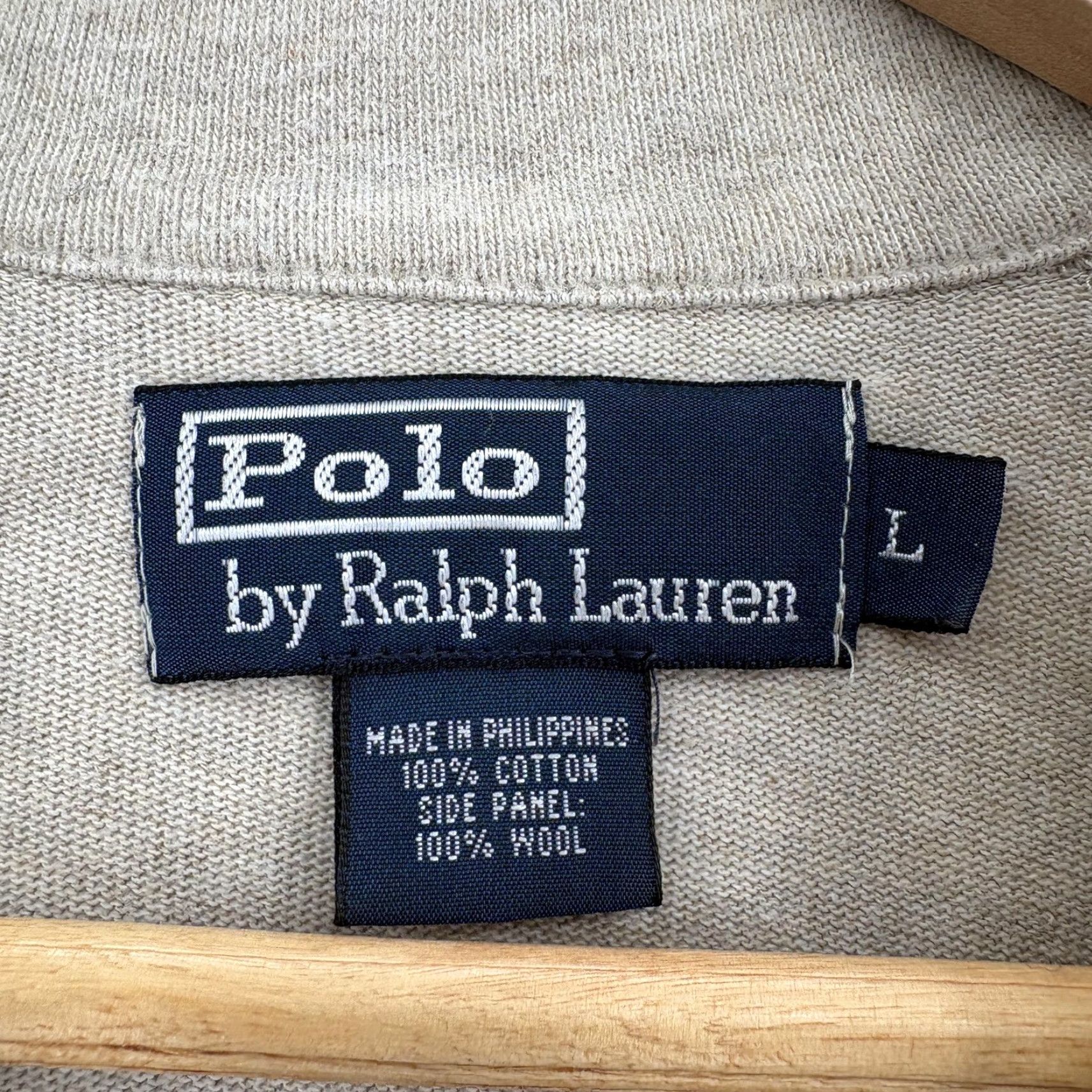 Polo Ralph Lauren Polo Ralph Lauren Sweater Mens Large Beige Wool 1/4 Zip Mock Neck Preppy Casual Size US L / EU 52-54 / 3 - 4 Thumbnail