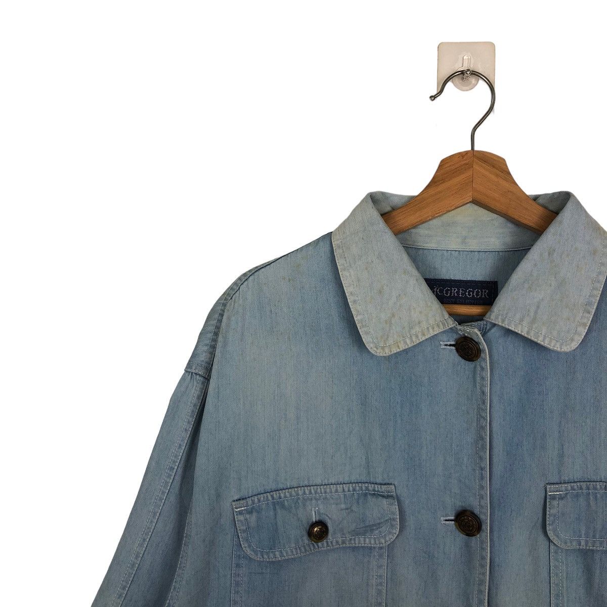 Japanese Brand 🔥90’s VINTAGE CHORE CHAMBREY DENIM JACKET MC GREGOR JAPAN Size US M / EU 48-50 / 2 - 6 Thumbnail