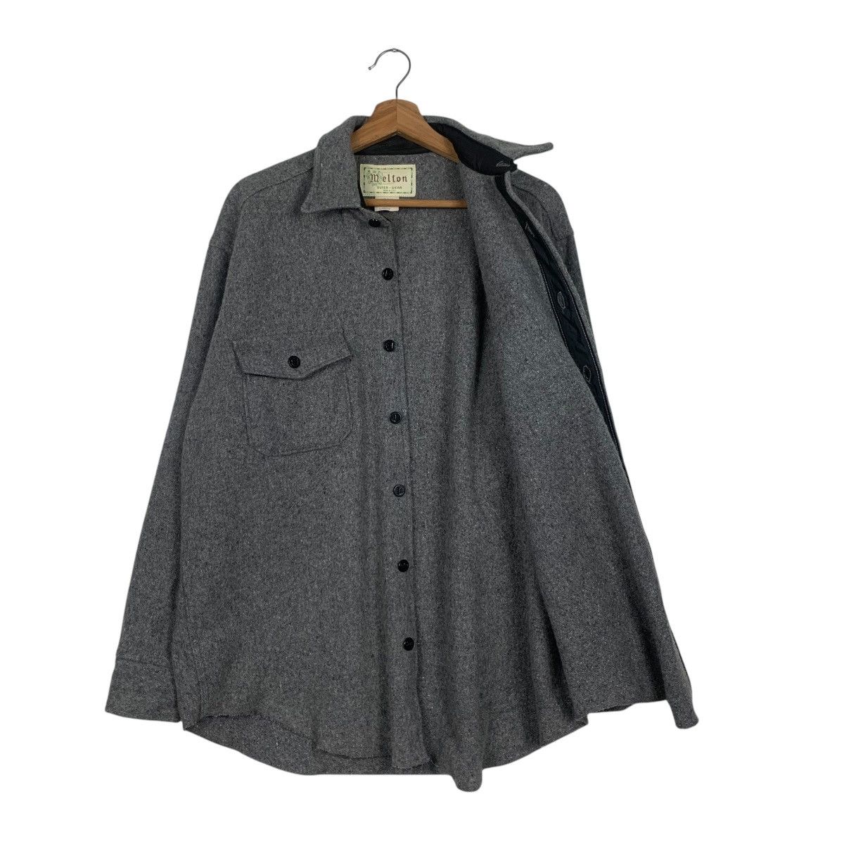 Flannel MELTON Made in Usa Outerwear Wool Gray Flannel #1813-C20 Size US L / EU 52-54 / 3 - 9 Thumbnail