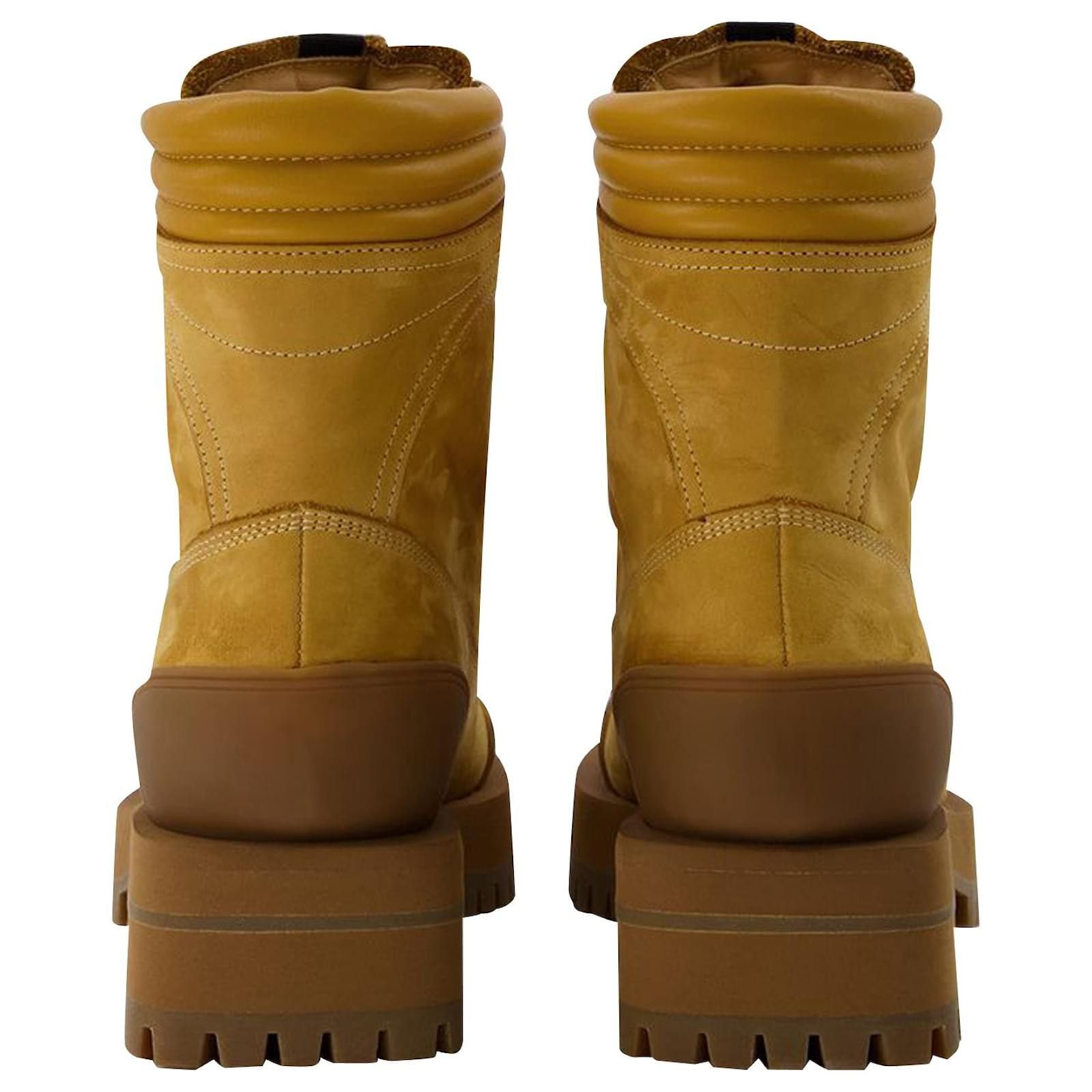 Palm Angels o1y0325 Logo Ankle Boots in Brown Size US 10 / EU 43 - 3 Thumbnail
