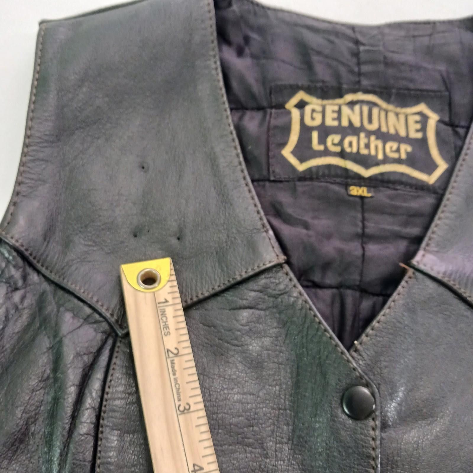 Genuine Leather Latin American Motorcycle Genuine Leather Men's Black 3XL Size US XXL / EU 58 / 5 - 4 Thumbnail
