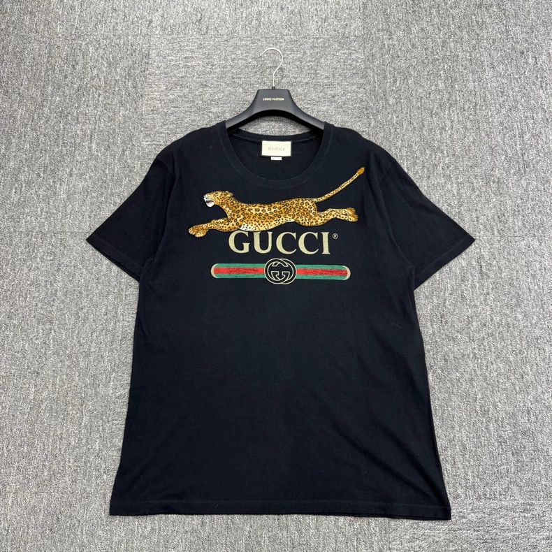 Gucci Gucci Leopard Embroidery Short Sleeve T-Shirt-yf Size US L / EU 52-54 / 3 - 1 Thumbnail