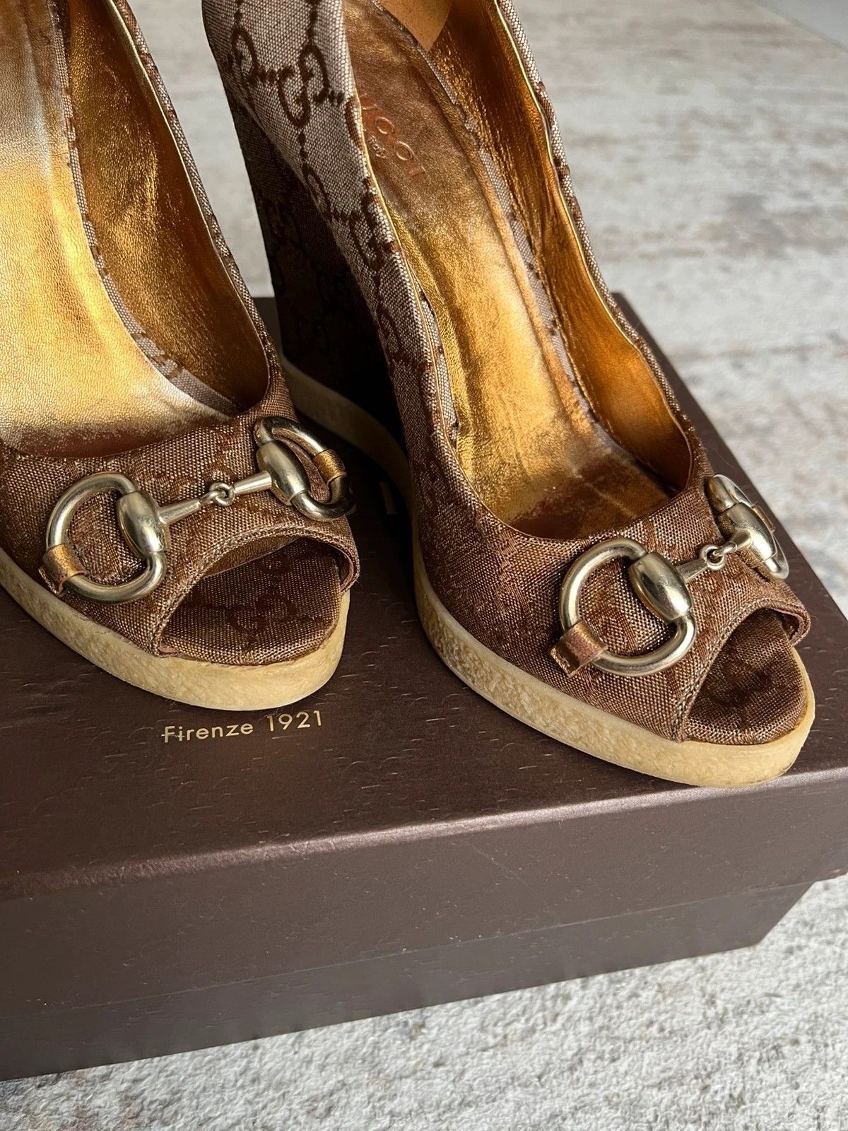 Gucci Gucci Heels Nappa Silk Lurex Barr 2013 Sz 5.5 Monogram Size US 5.5 / IT 35.5 - 3 Thumbnail