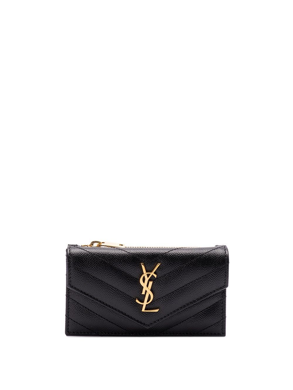 Saint Laurent Paris `Cassandre Matelassé Fragments` Flap Card Case Size ONE SIZE - 1 Thumbnail