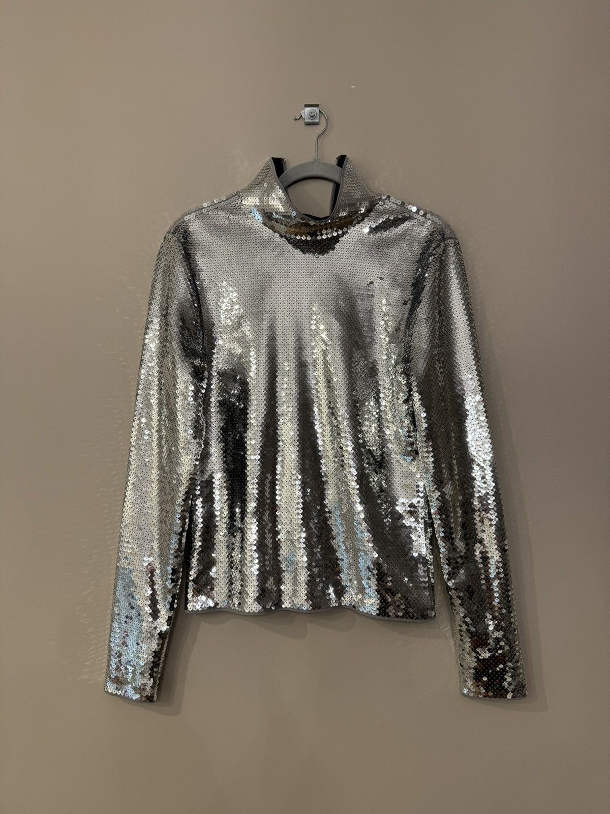 Designer GRAIL !!! H&M x Rabanne silver zip 1/4 very rare Size US M / EU 48-50 / 2 - 9 Thumbnail