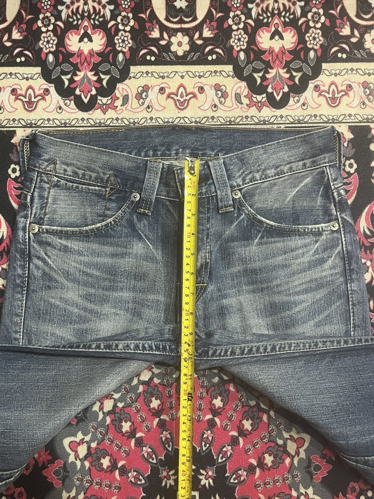 Levi's Levi’s 507 Japan Alluring Blue Washed Cargo Flare Jeans Size US 32 / EU 48 - 15 Thumbnail
