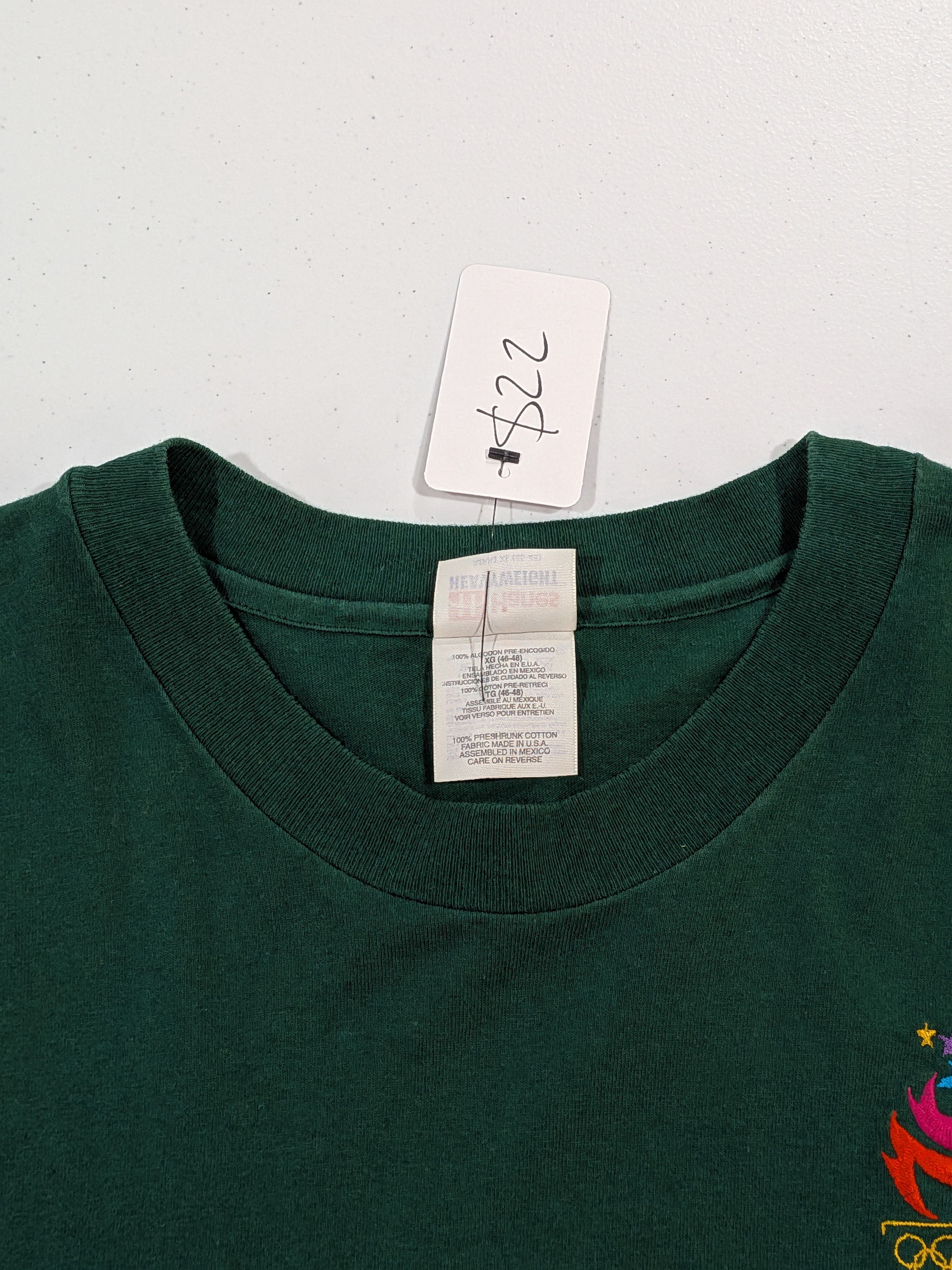Hanes Vintage Atlanta 1996 Olympics Embroidered Tee Size US XL / EU 56 / 4 - 3 Thumbnail