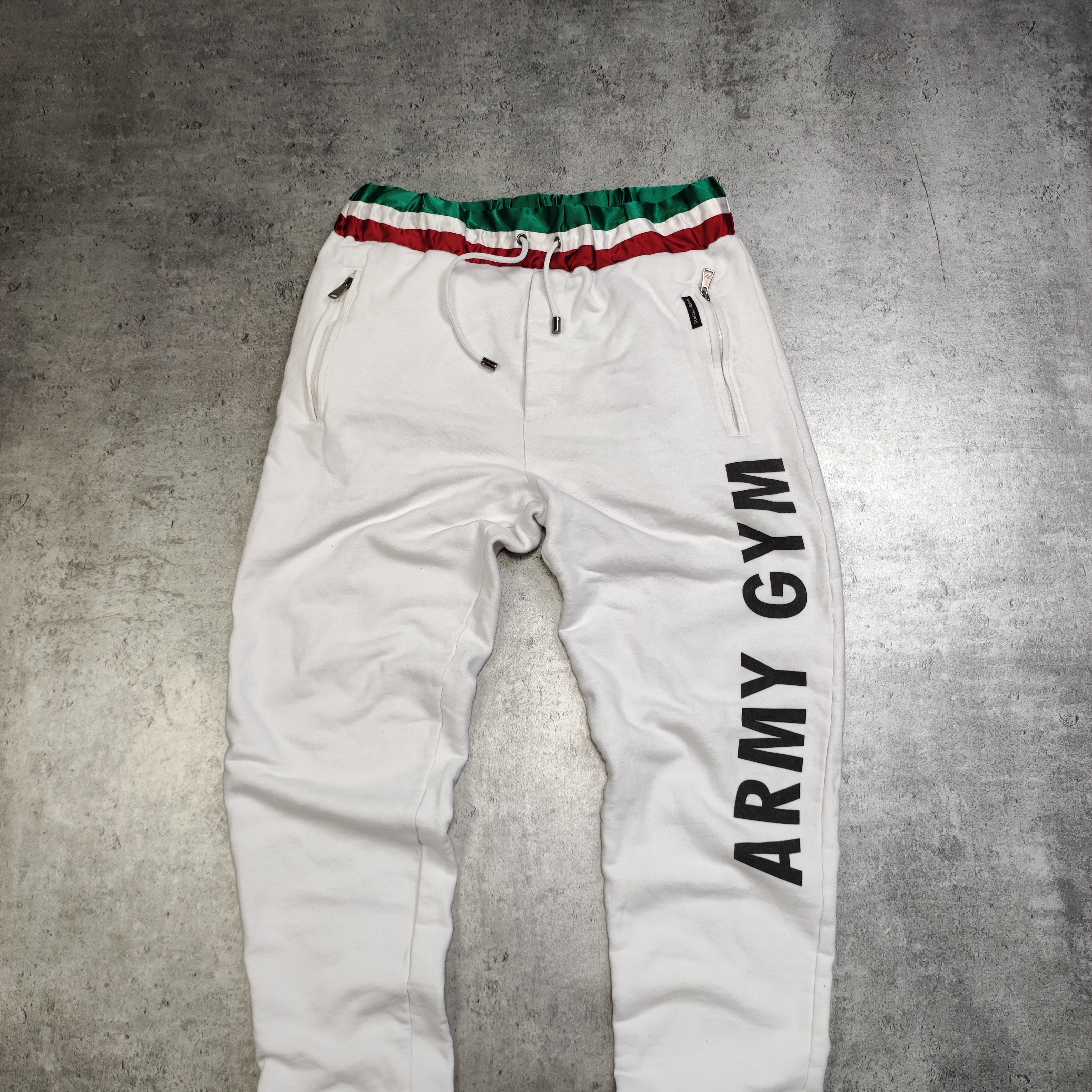 Dolce & Gabbana RARE Dolce & Gabbana White Italy Army Gym Jogger Sweatpants Size US 32 / EU 48 - 2 Thumbnail