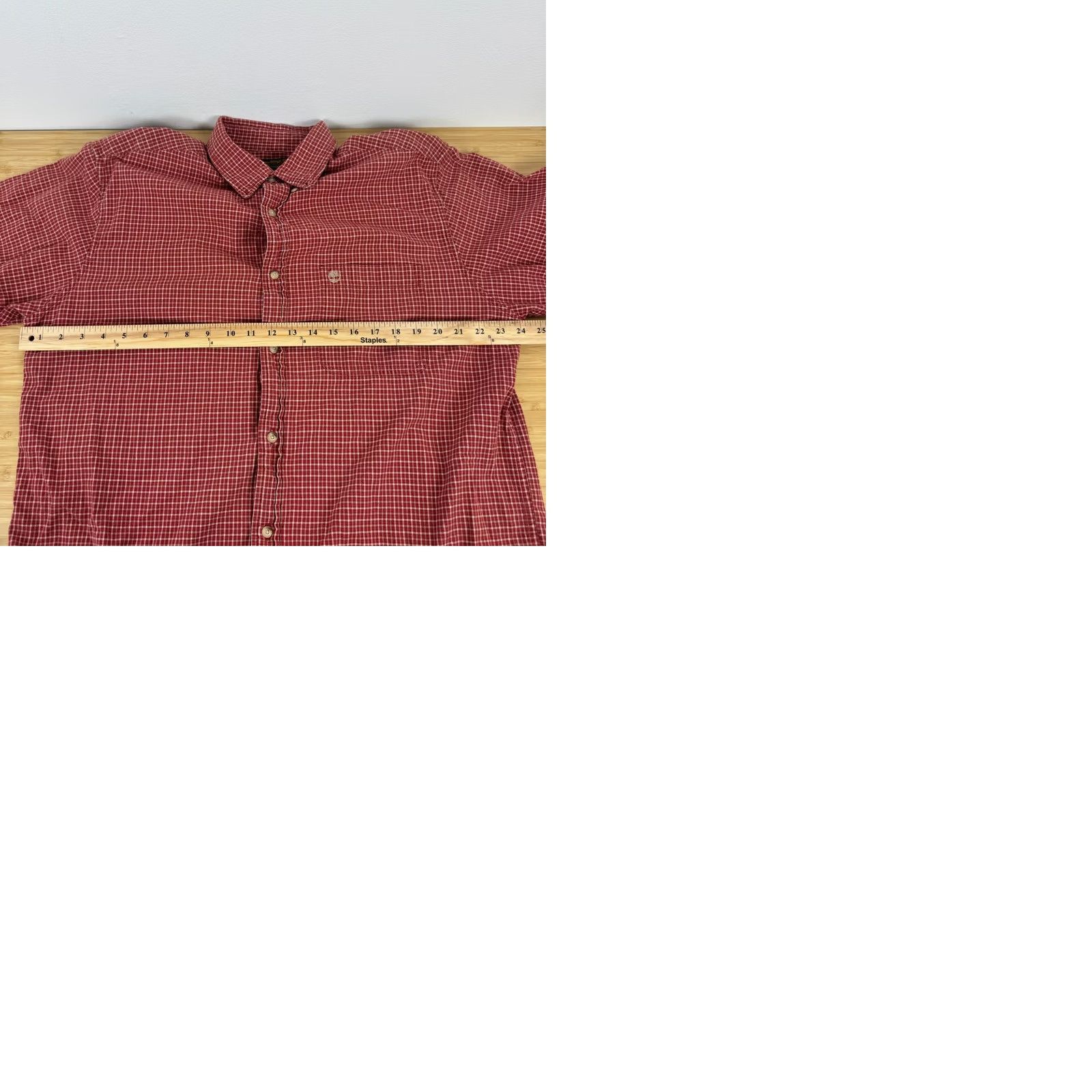 Timberland VINTAGE Timberland Mens Red White Gingham Plaid Short Sleeve Button Up Shirt Size L Size US L / EU 52-54 / 3 - 9 Thumbnail