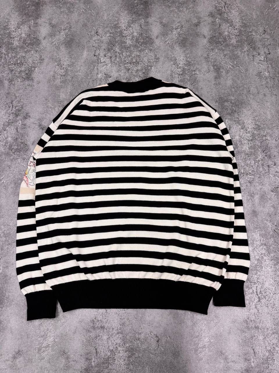 Icebreaker Iceberg Men Black White Striped Knit Sweater Crewneck SizeXL Size US XL / EU 56 / 4 - 9 Thumbnail