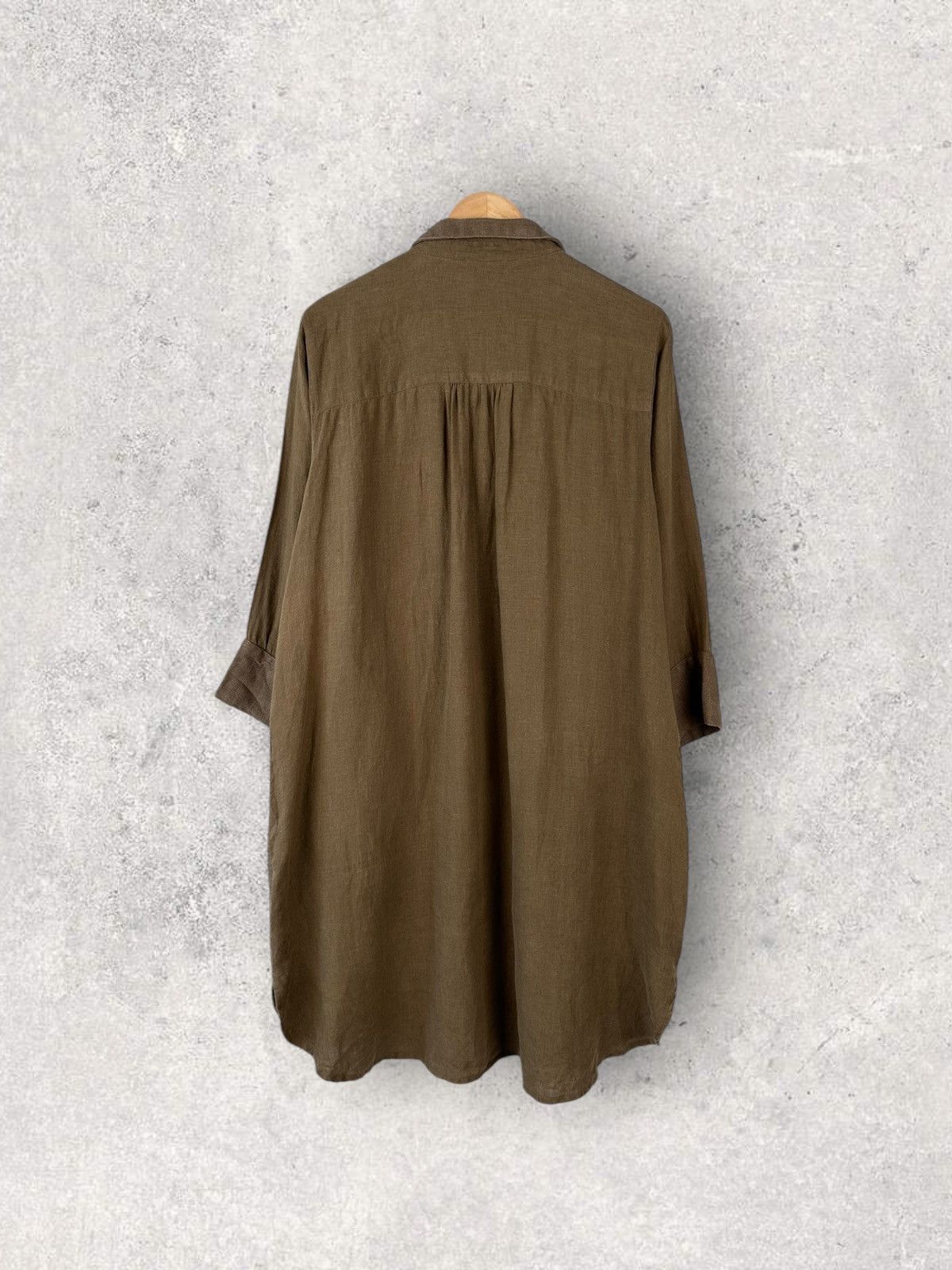 Gudrun Sjoden GUDRUN SJODEN Oversized Dress Shirt Linen Designer Size L / US 10 / IT 46 - 2 Thumbnail