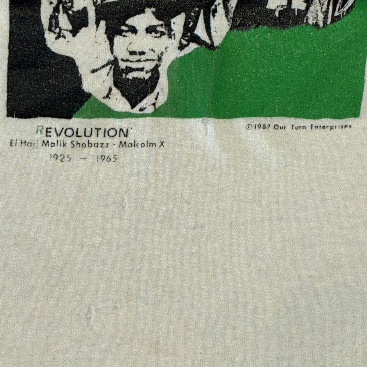 Jerzees 80s Malcolm X Revolution tee Shirt Size US XL / EU 56 / 4 - 3 Thumbnail