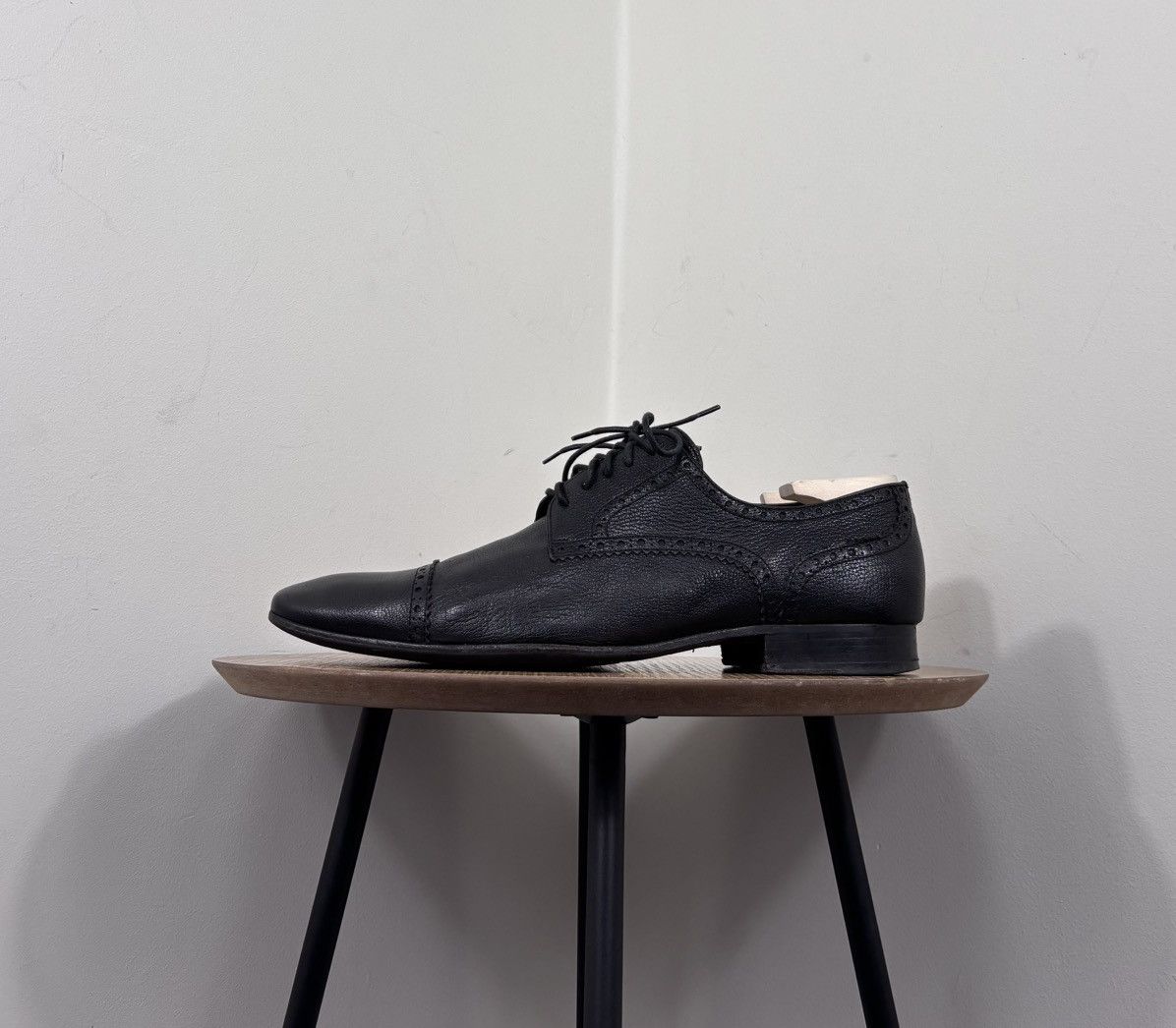 Bally Bally Daniell Men’s Black Grained Leather Brogue Derby Shoes Size US 9 / EU 42 - 9 Thumbnail