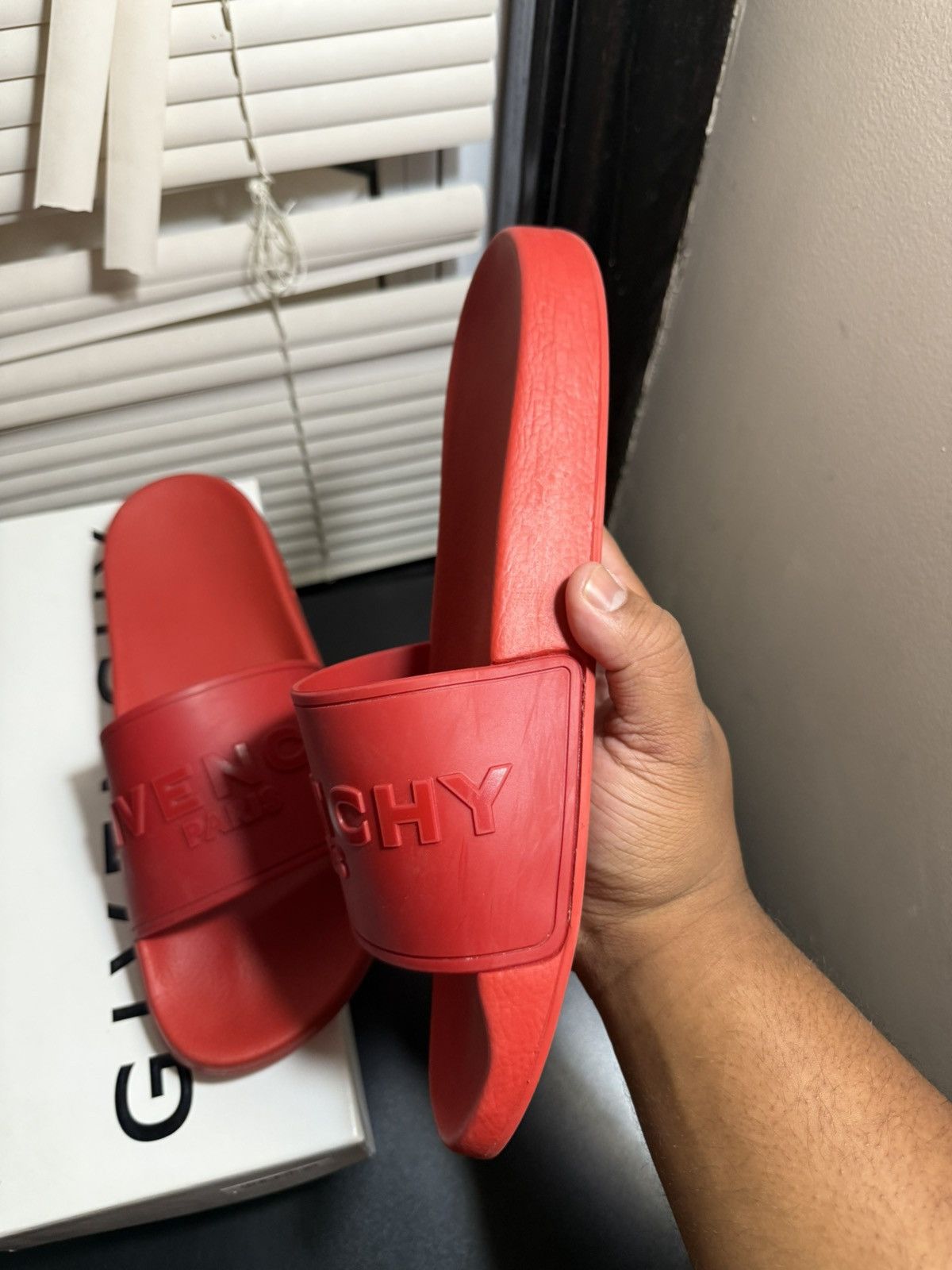 Givenchy Givenchy Red Slides Size 11 Size US 11 / EU 44 - 10 Thumbnail