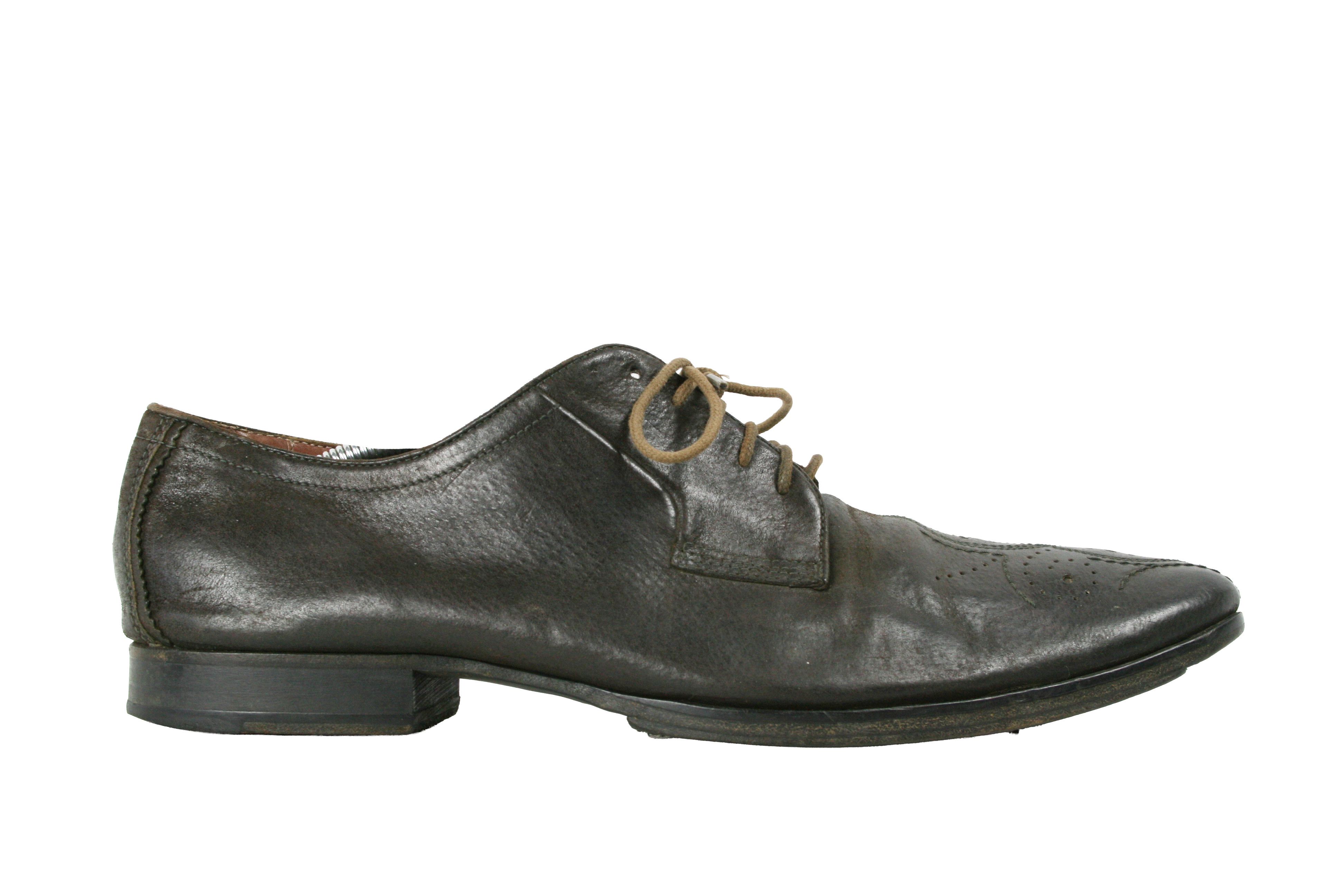 Hugo Boss 00S Avant Garde Perforated Leather Derby Vintage Size US 12 / EU 45 - 1 Thumbnail
