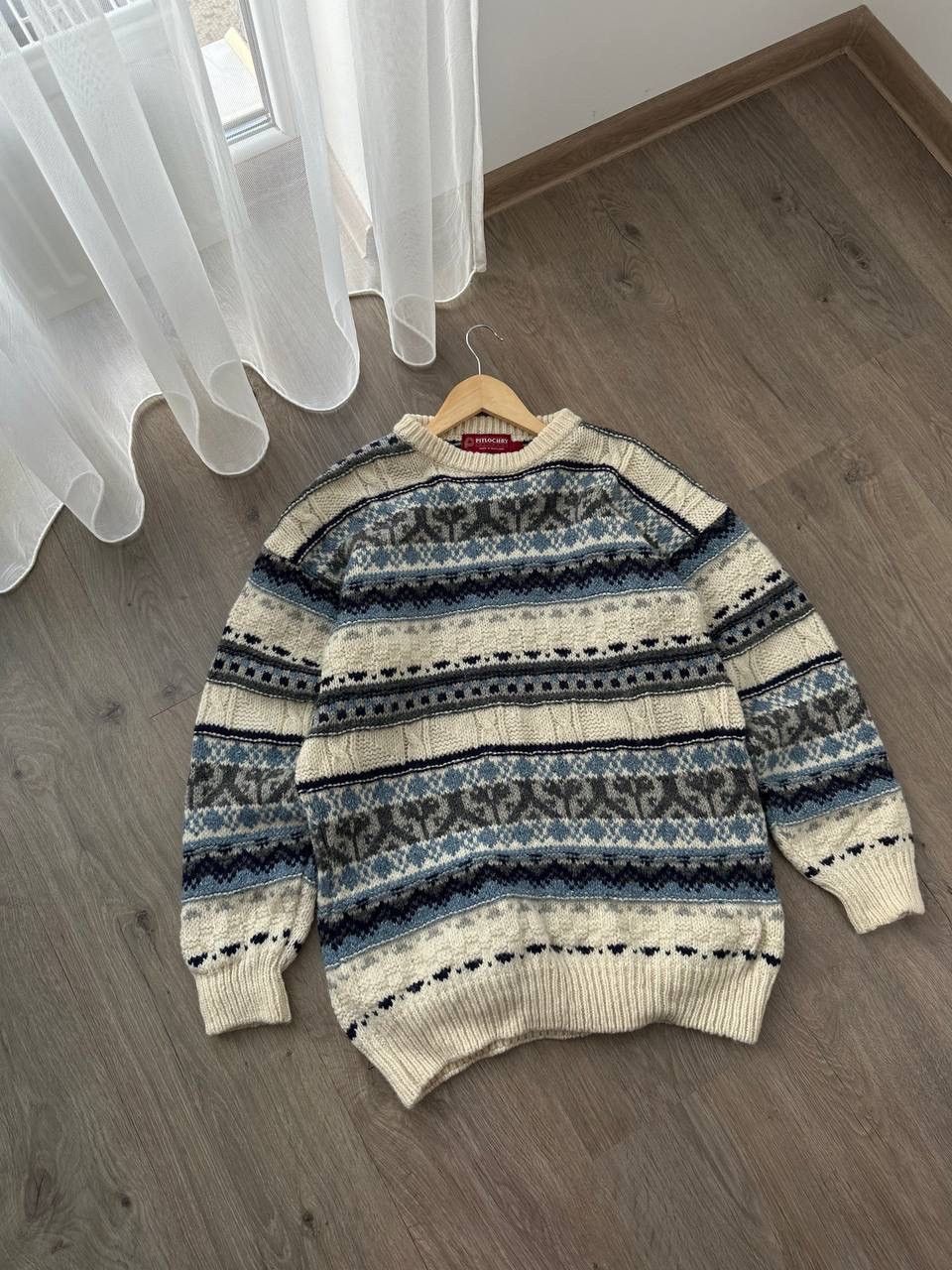 Vintage Vintage Pitlochry In Scotland Knit Wear Sky Blue Sweater Size US L / EU 52-54 / 3 - 3 Thumbnail
