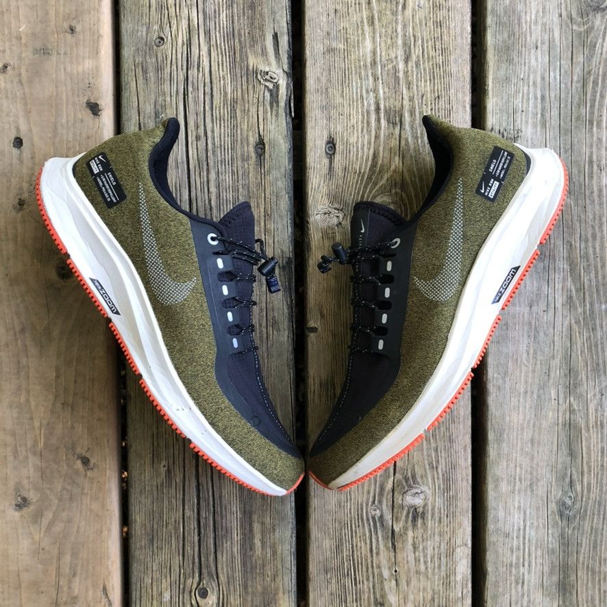 Nike 2019 Zoom Pegasus 35 Shield 'Olive Flak' AA1643-300 Size US 9 / EU 42 - 1 Thumbnail