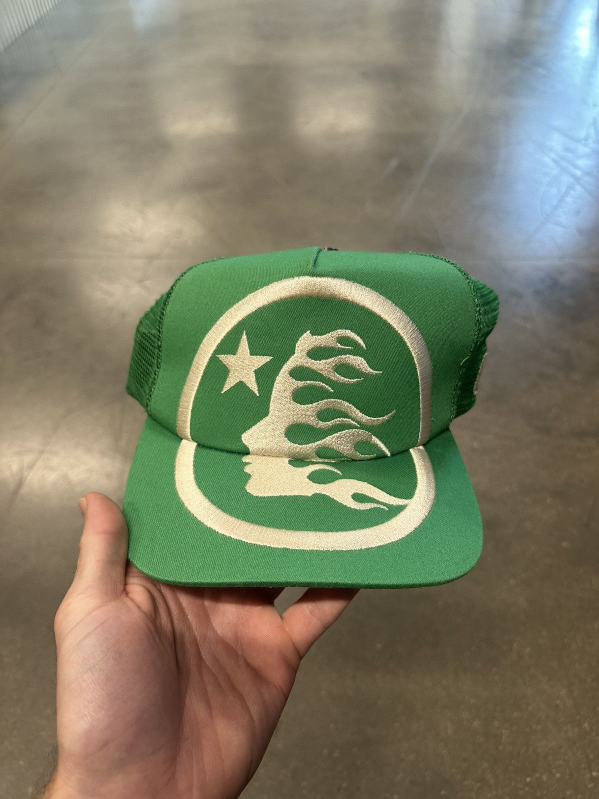 HELLSTAR Hellstar Big Logo Trucker Snapback Hat Green Size ONE SIZE - 1 Thumbnail