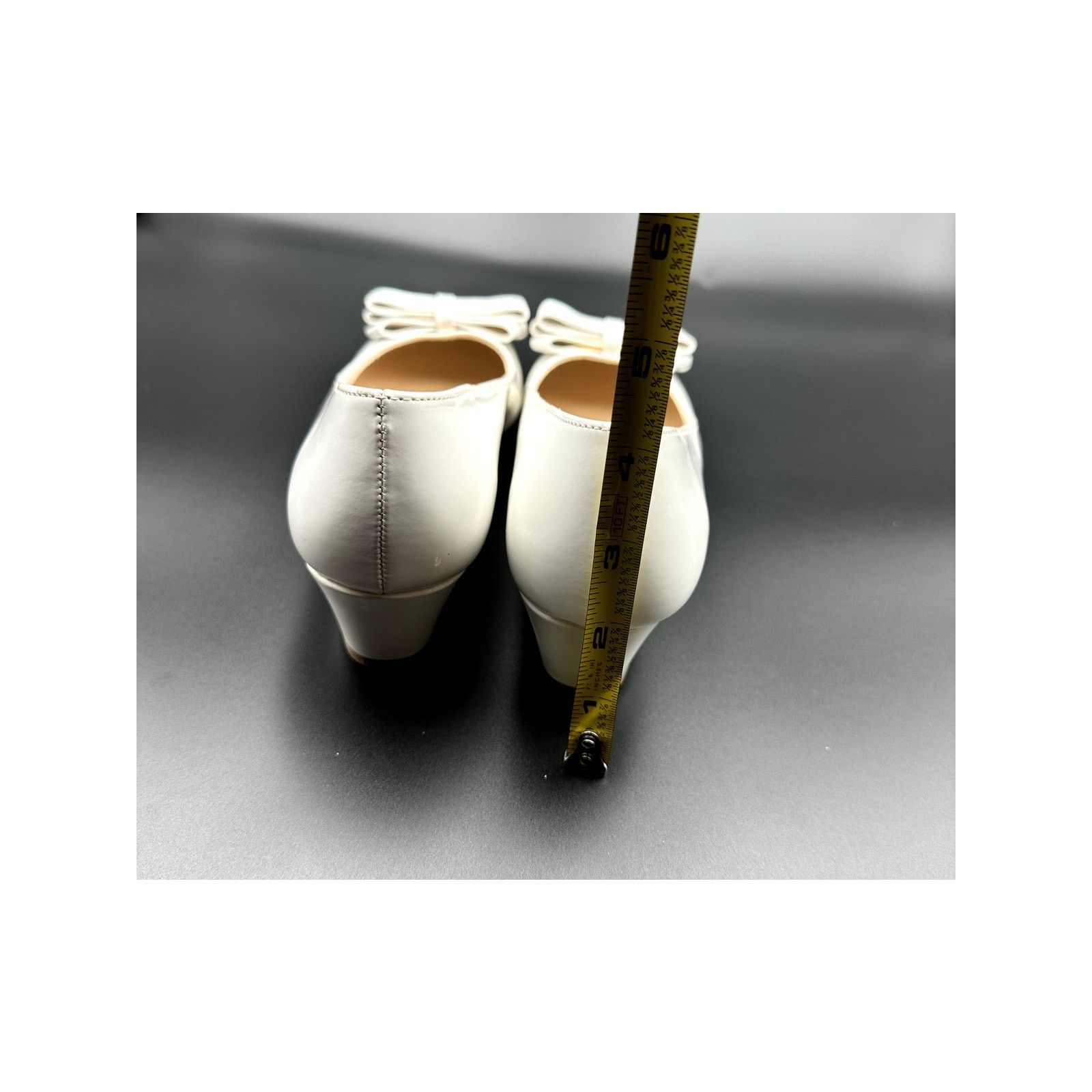 Other American Eagle Mairin Wedge Dress Shoe-White Patent Bow Size US 5 / IT 35 - 7 Thumbnail