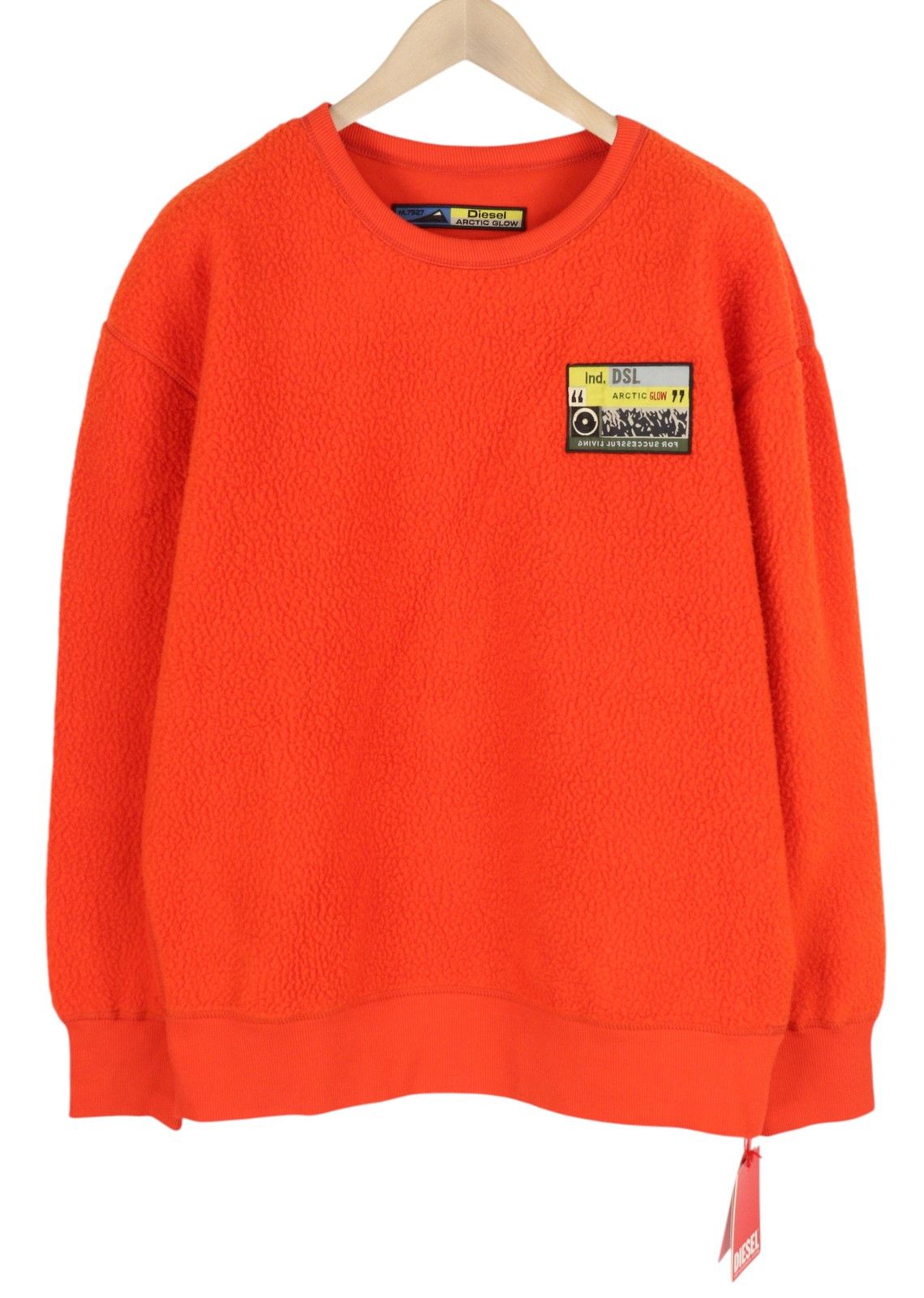 Diesel S-MAST-REV M Orange Front Logo Sweatshirt 41010 Size US M / EU 48-50 / 2 - 1 Thumbnail