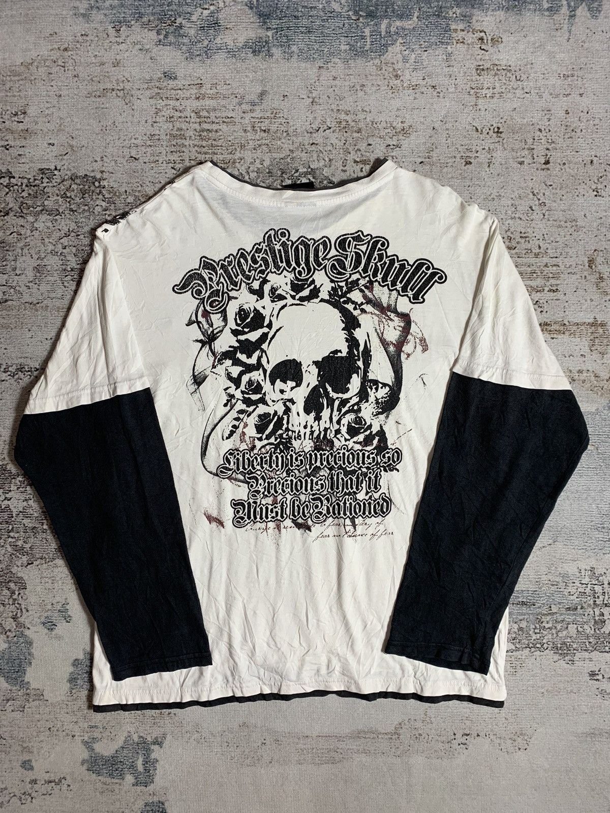 14th Addiction × Hysteric Glamour × If Six Was Nine Japanese Skull Poem Double Layer Y2k Ifsixwasnine Style Size US L / EU 52-54 / 3 - 2 Thumbnail