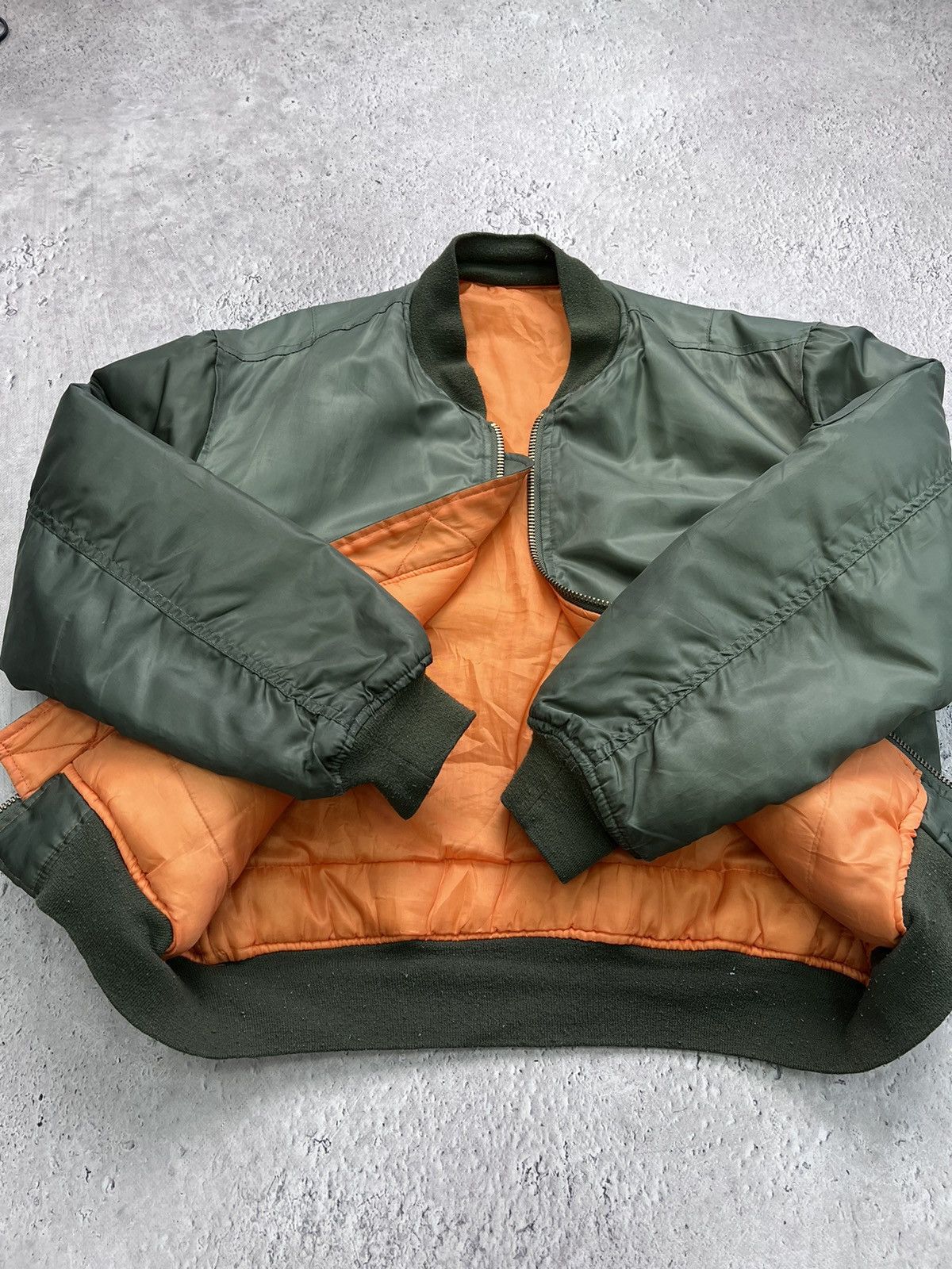 Alpha Industries Flyer's Man Intermediate MA-1 Spellout Bomber Jacket 🫒OLIVE Size US M / EU 48-50 / 2 - 6 Thumbnail
