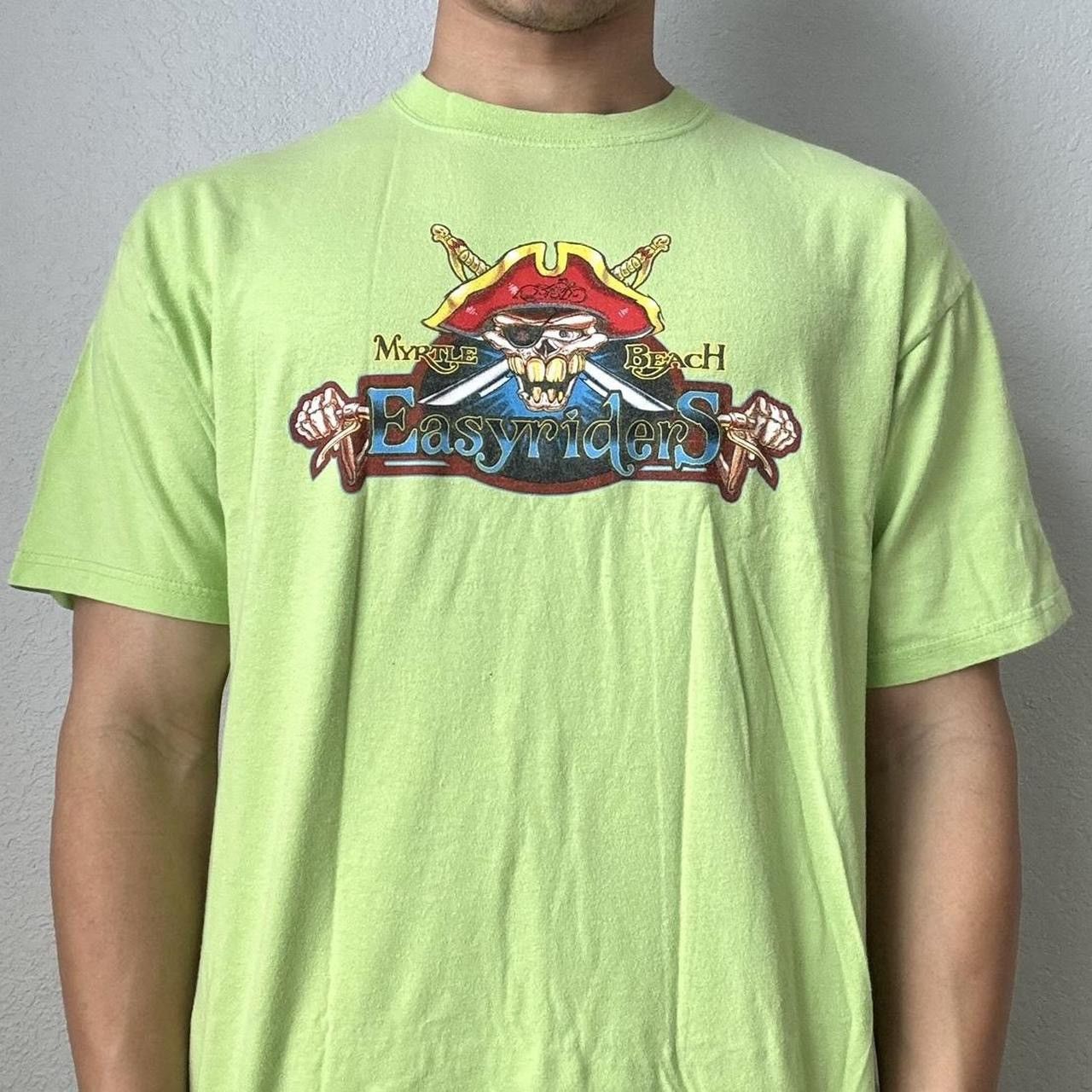 Vintage Vintage Easy Riders 2000s Bikers Graphics Green Tee Shirt Size US L / EU 52-54 / 3 - 2 Thumbnail