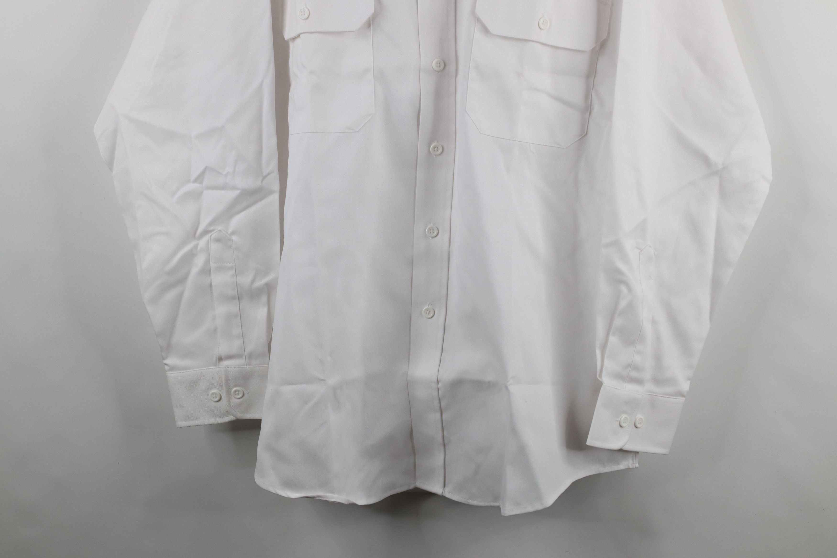 Big Mac × Vintage Deadstock Vintage 90s Big Mac Workwear Button Shirt White Size US L / EU 52-54 / 3 - 3 Thumbnail