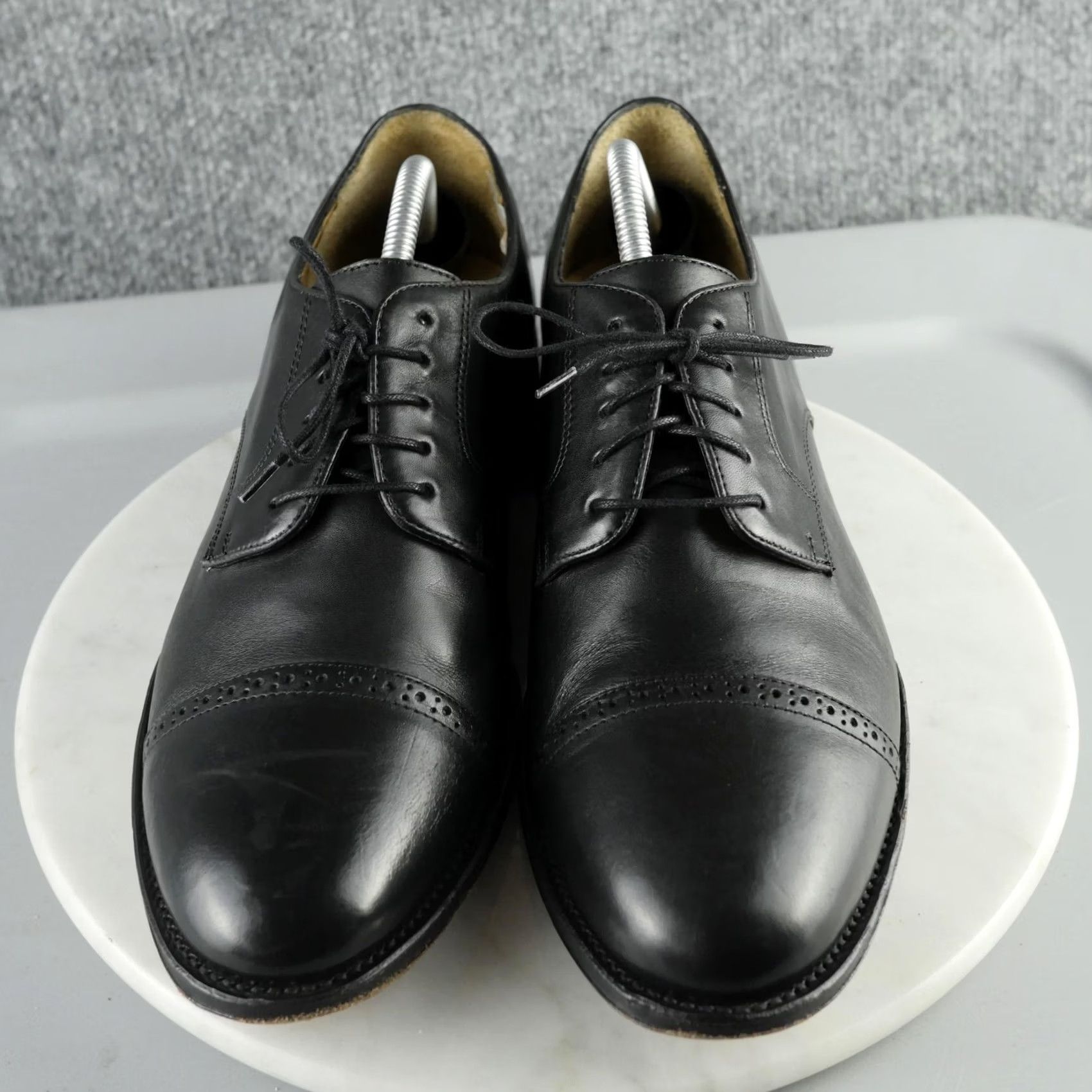 Brooks Brothers Brooks Brothers Shoes Mens 11 D Black Leather Cap Toe Dress Oxford 5229 Size ONE SIZE - 3 Thumbnail