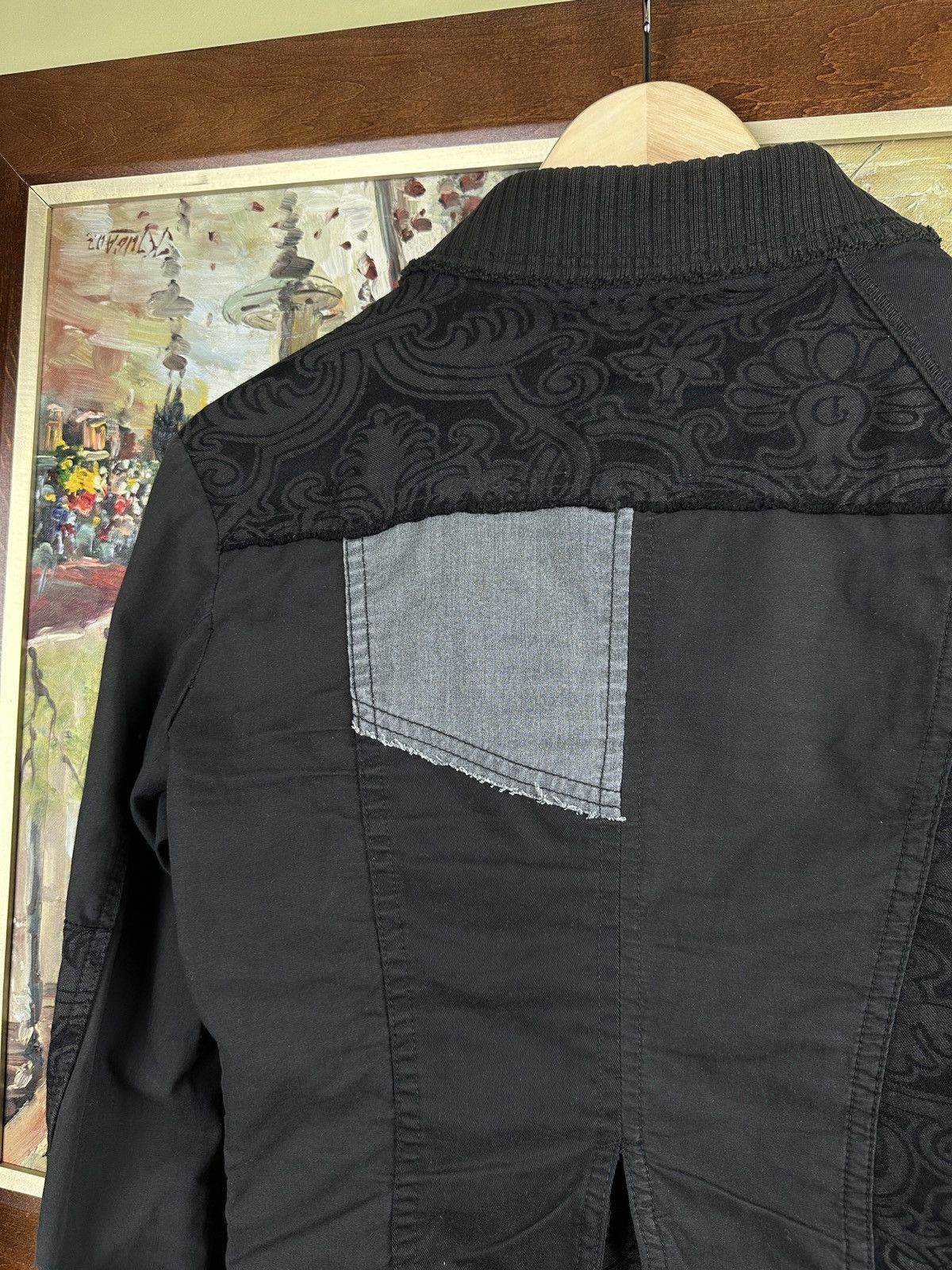 Diesel × Vintage Vintage 2000s Diesel y2k patchwork blazer geometry jacket Size S / US 4 / IT 40 - 7 Thumbnail
