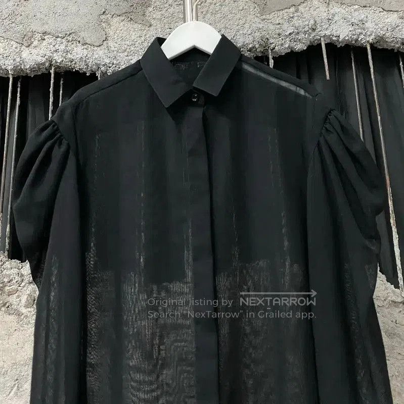 Yves Saint Laurent YSL Black Sheer Women's Shirt . Size XXS / US 00 / IT 34 - 3 Thumbnail