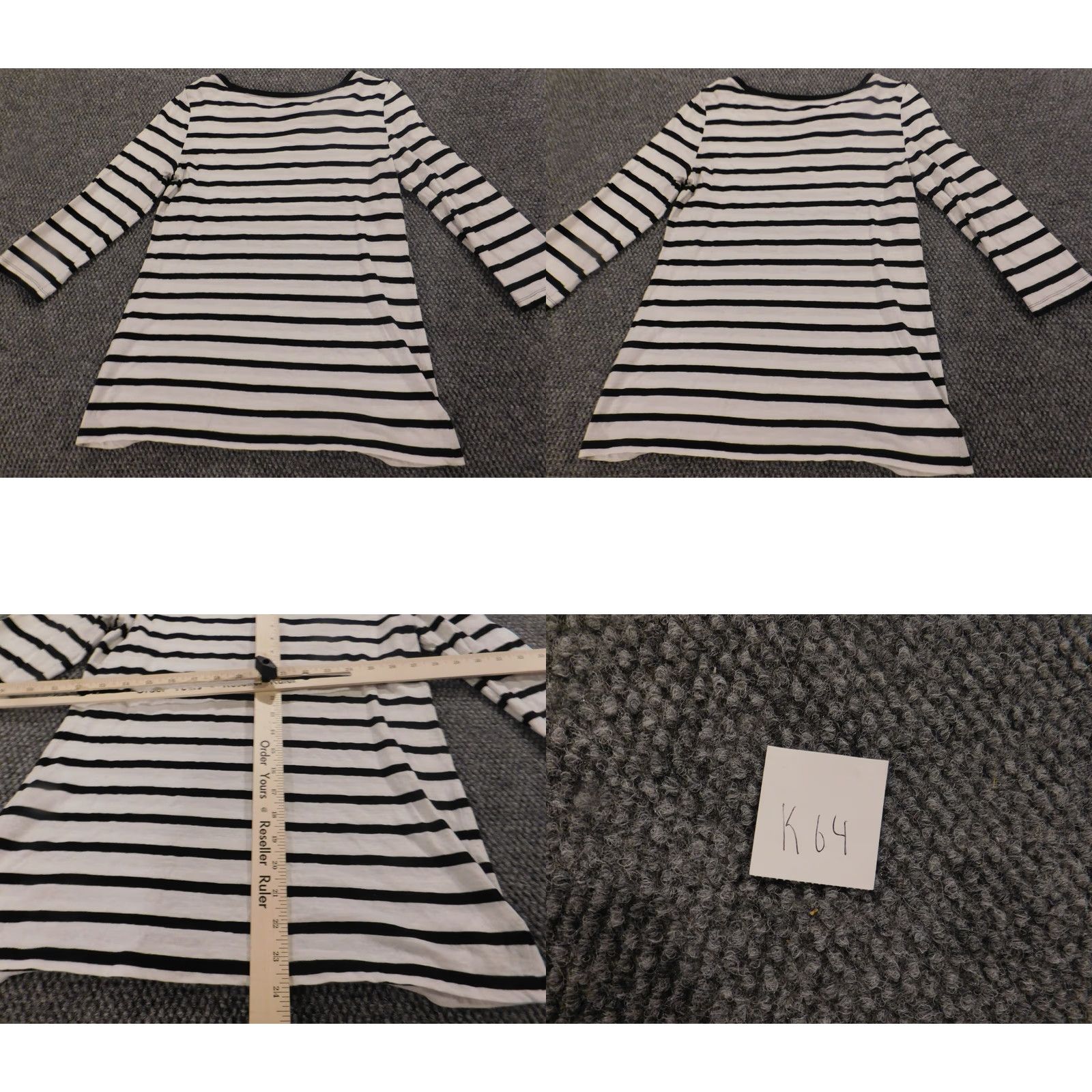 Ann Taylor Loft Ann Taylor White Striped Blouse M Women's Crew Neck Sleeveless Pullover Cotton Stretch Casual Top Size M / US 6-8 / IT 42-44 - 8 Thumbnail