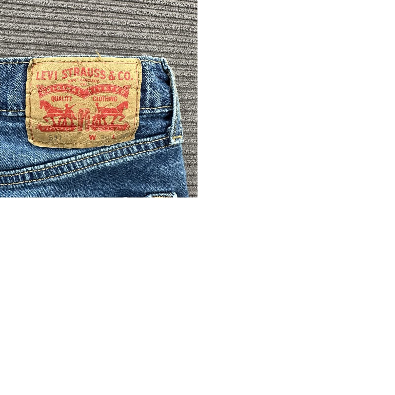 Levi's Levi's 511 Jeans Men 30/30 Blue Cotton Denim Straight Leg Regular Inseam 30 Size US 30 / EU 46 - 9 Thumbnail