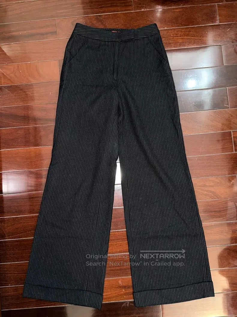 Vivienne Westwood Vivienne Westwood size 1 Black striped wide-leg trousers Size 24" / US 00 / IT 34 - 1 Thumbnail