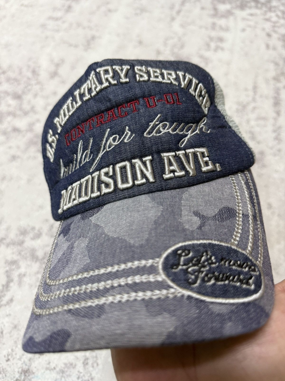 Vintage U.S MILITARY SERVICE MADISON AVE TRUCKER SNAPBACK CAP Size ONE SIZE - 6 Thumbnail