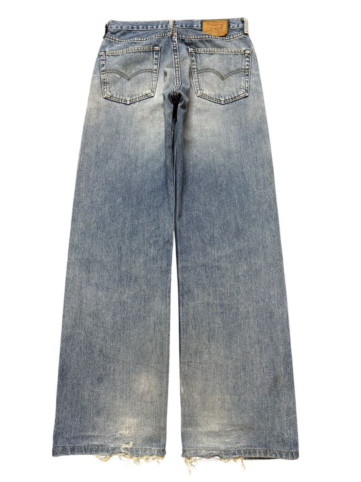 Levi's Vintage 90s Levis 504 Blue Faded Wash Wide Leg Baggy Jeans Size US 29 - 2 Thumbnail