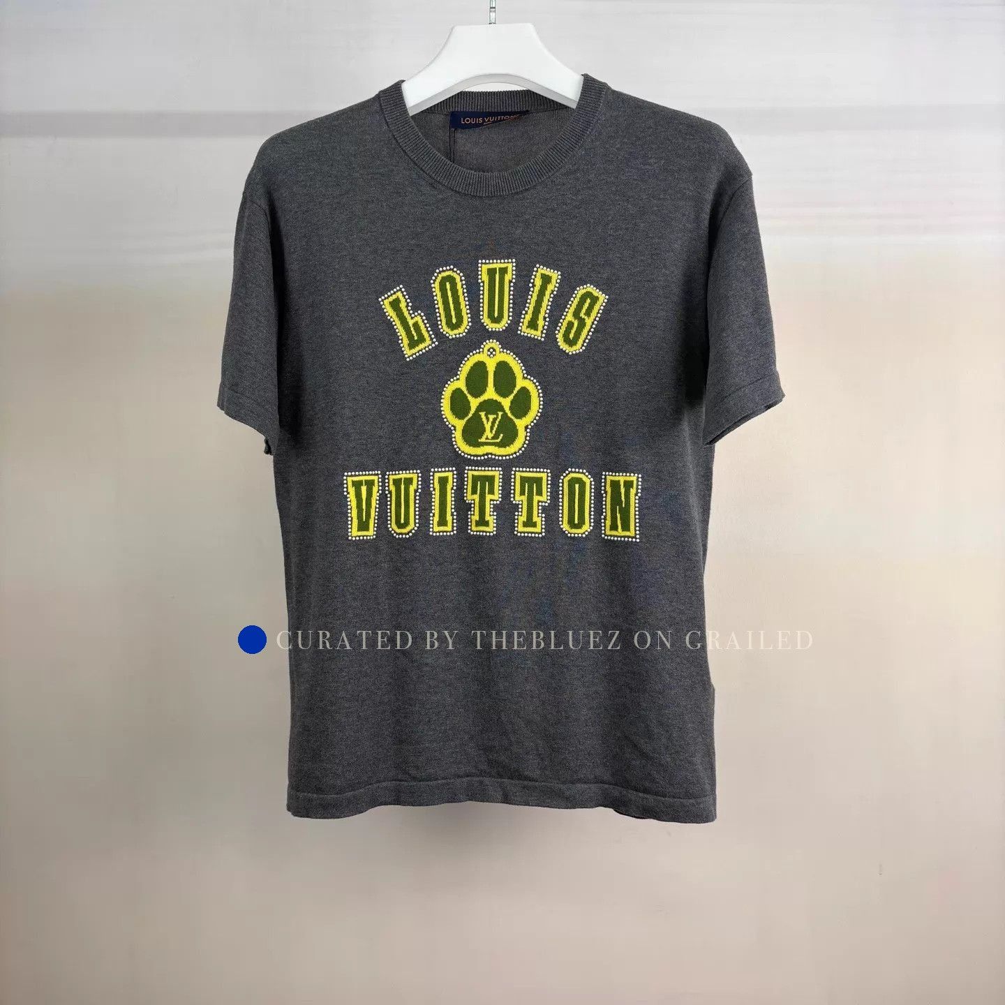 Louis Vuitton Multi Color Beaded Logo Short Sleeve T-Shirt Size US S / EU 44-46 / 1 - 1 Thumbnail