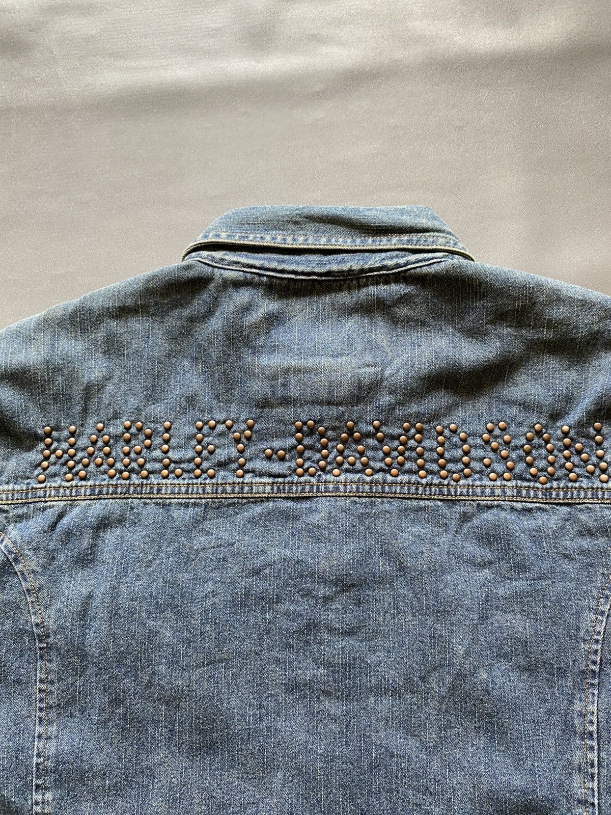 Harley Davidson Harley Davidson Studded Denim Shirt Size XL / US 12-14 / IT 48-50 - 6 Thumbnail